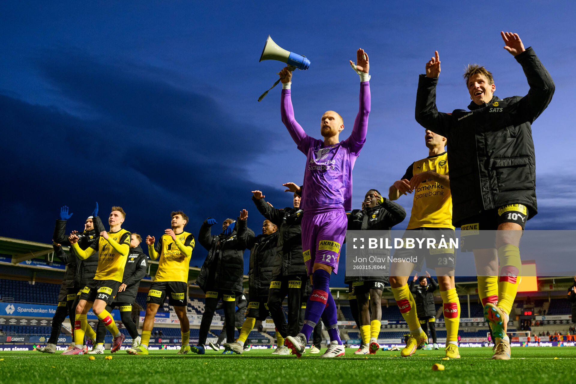 Goalkeeper Pontus Dahlberg and Thomas Lehne Olsen of