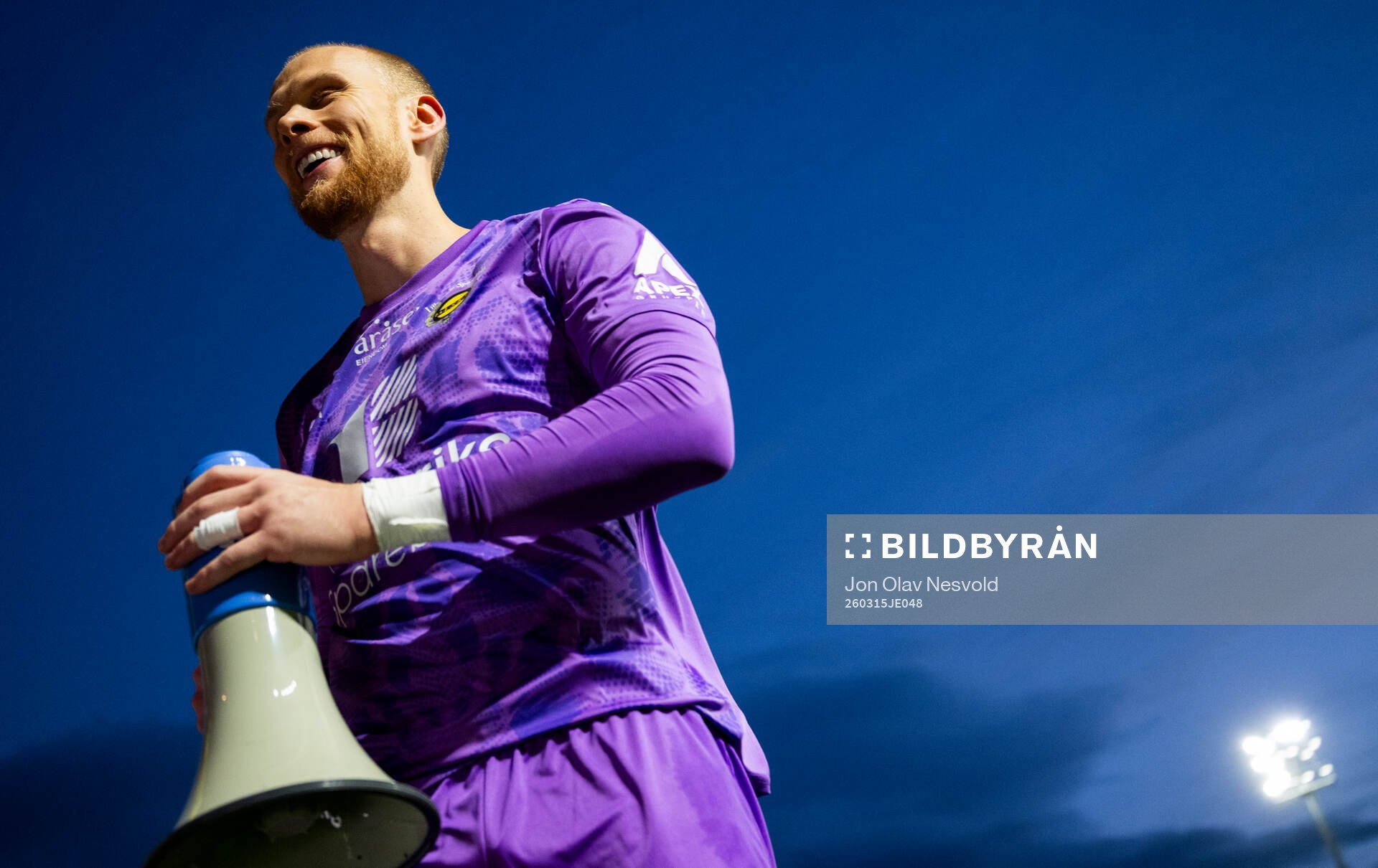 Goalkeeper Pontus Dahlberg of Lillestrøm celebrates