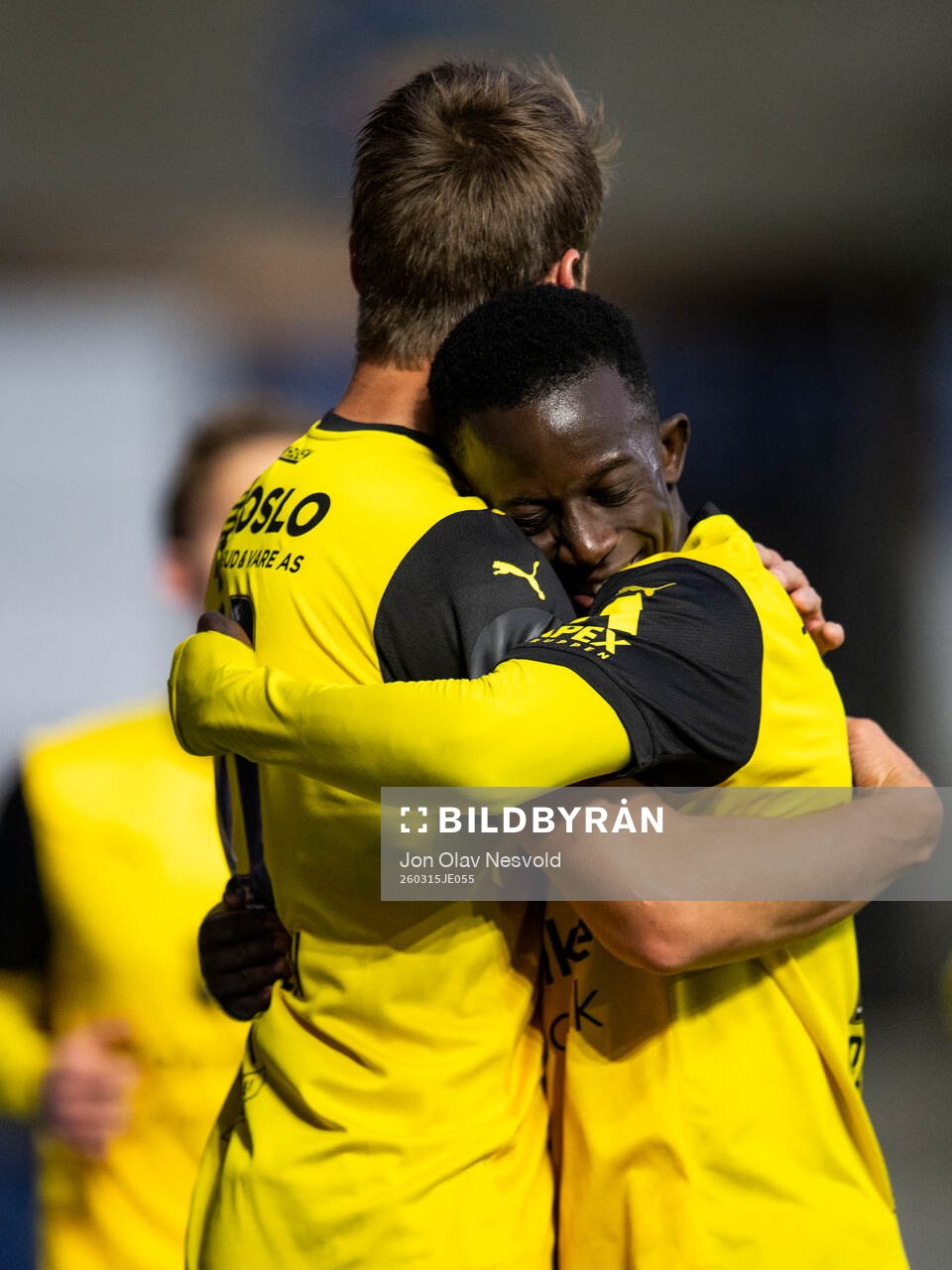 Salieu Drammeh and Thomas Lehne Olsen of Lillestrøm