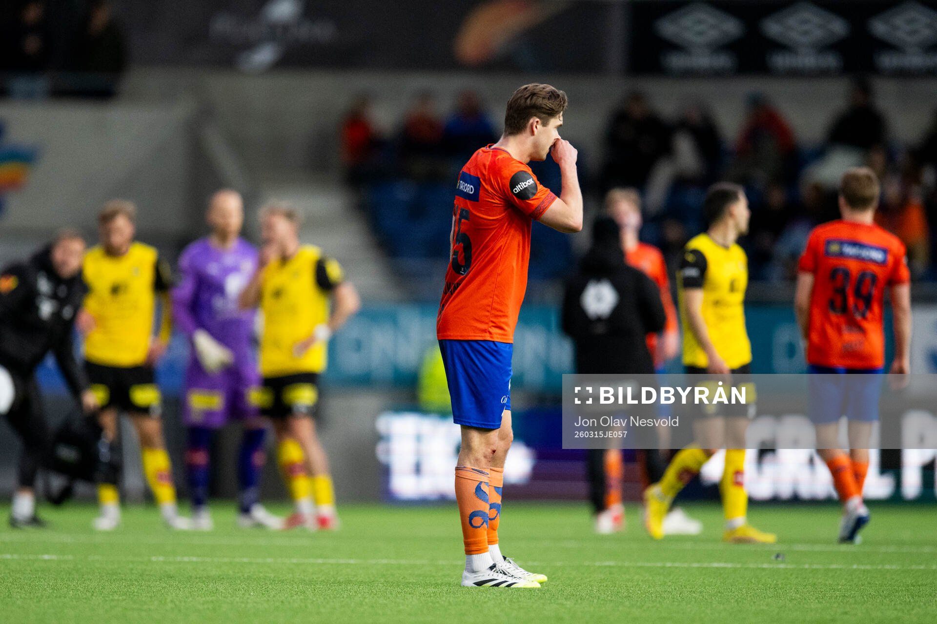 Endre Osenbroch of Aalesund lokks dejected