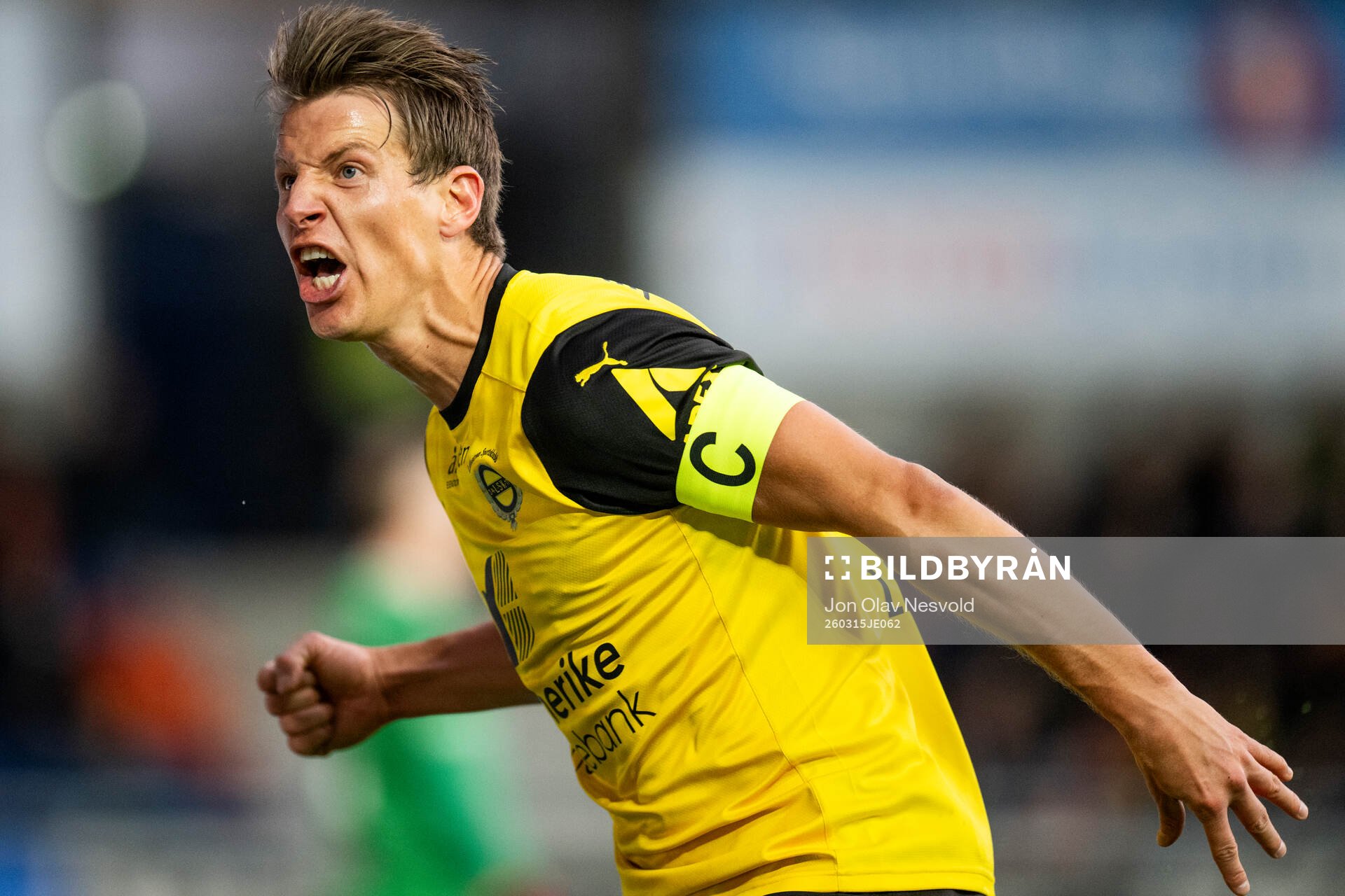 Thomas Lehne Olsen of Lillestrøm celebrates