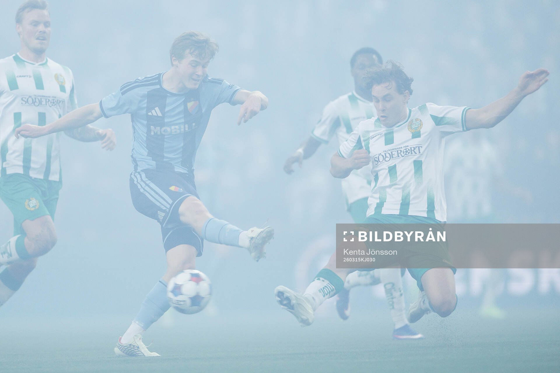 Djurgårdens Bo Hegland och Hammarbys Hampus Skoglund