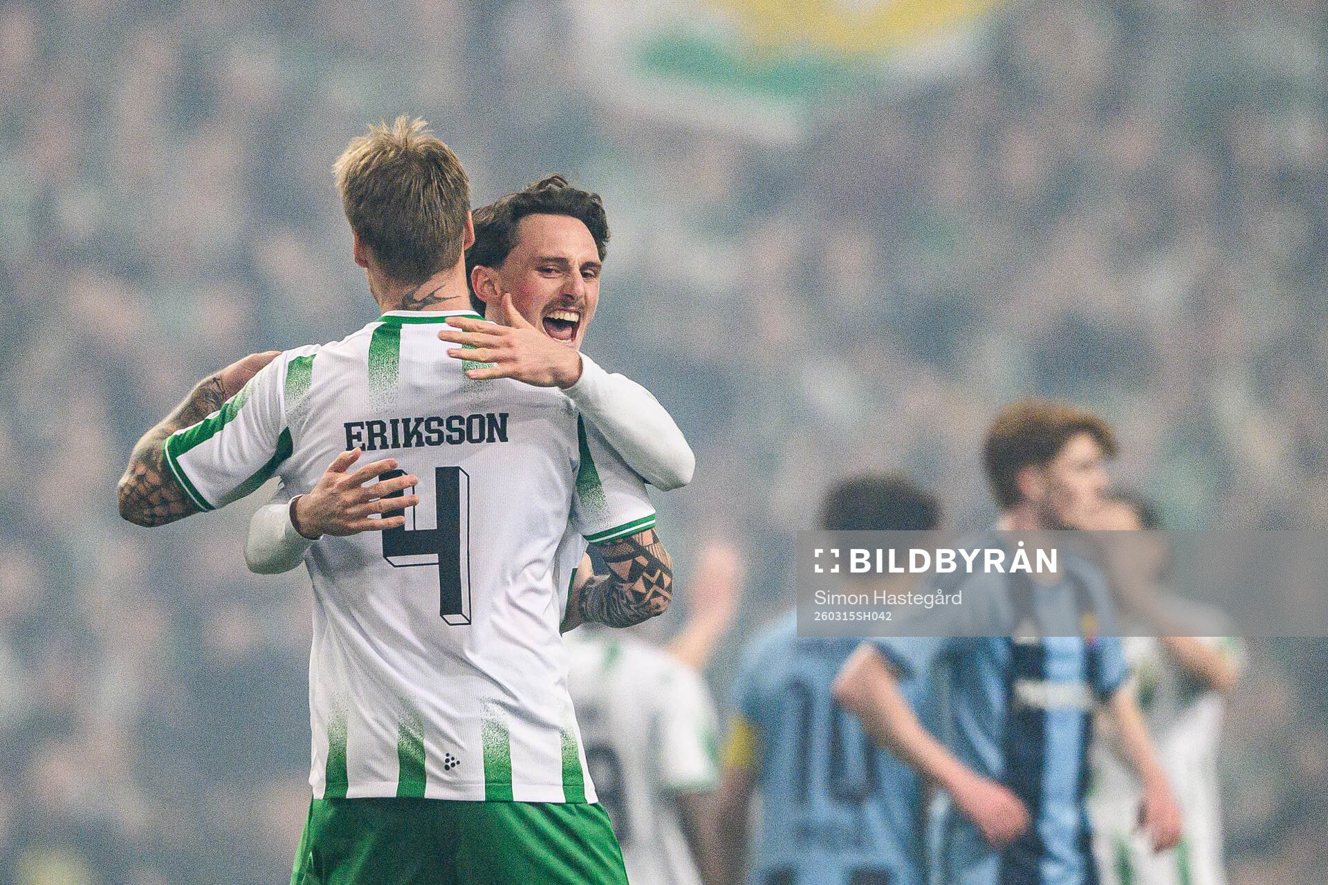 Hammarbys Victor Eriksson och Noah Persson jublar