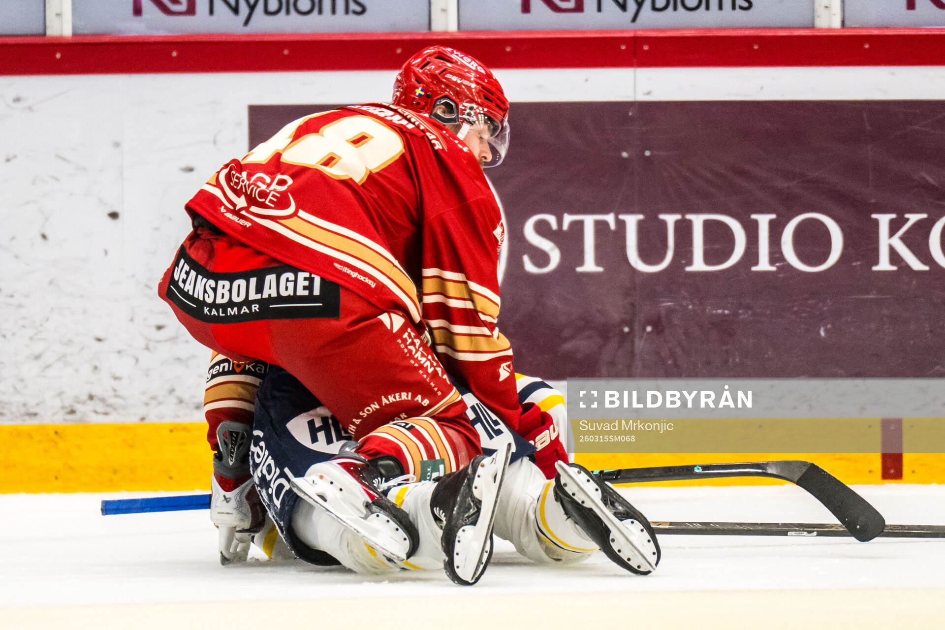 Kalmars Eric Norin och Södertäljes Sebastian Dyk