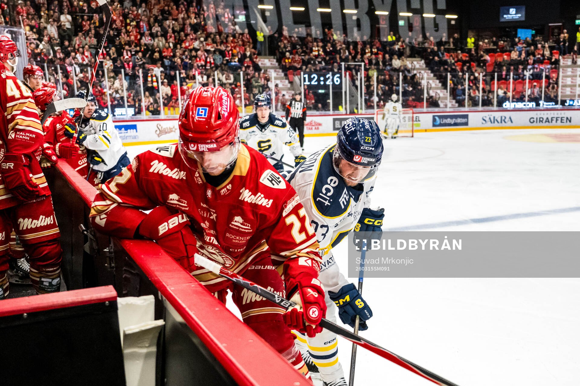 Kalmars Gustaf Westlund och Södertäljes William Eriksson