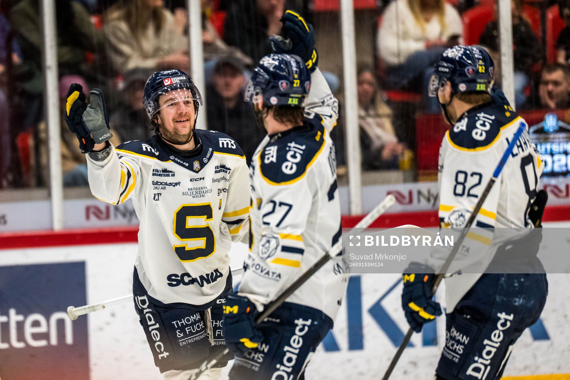 Södertäljes Andrew Vanderbeck jublar