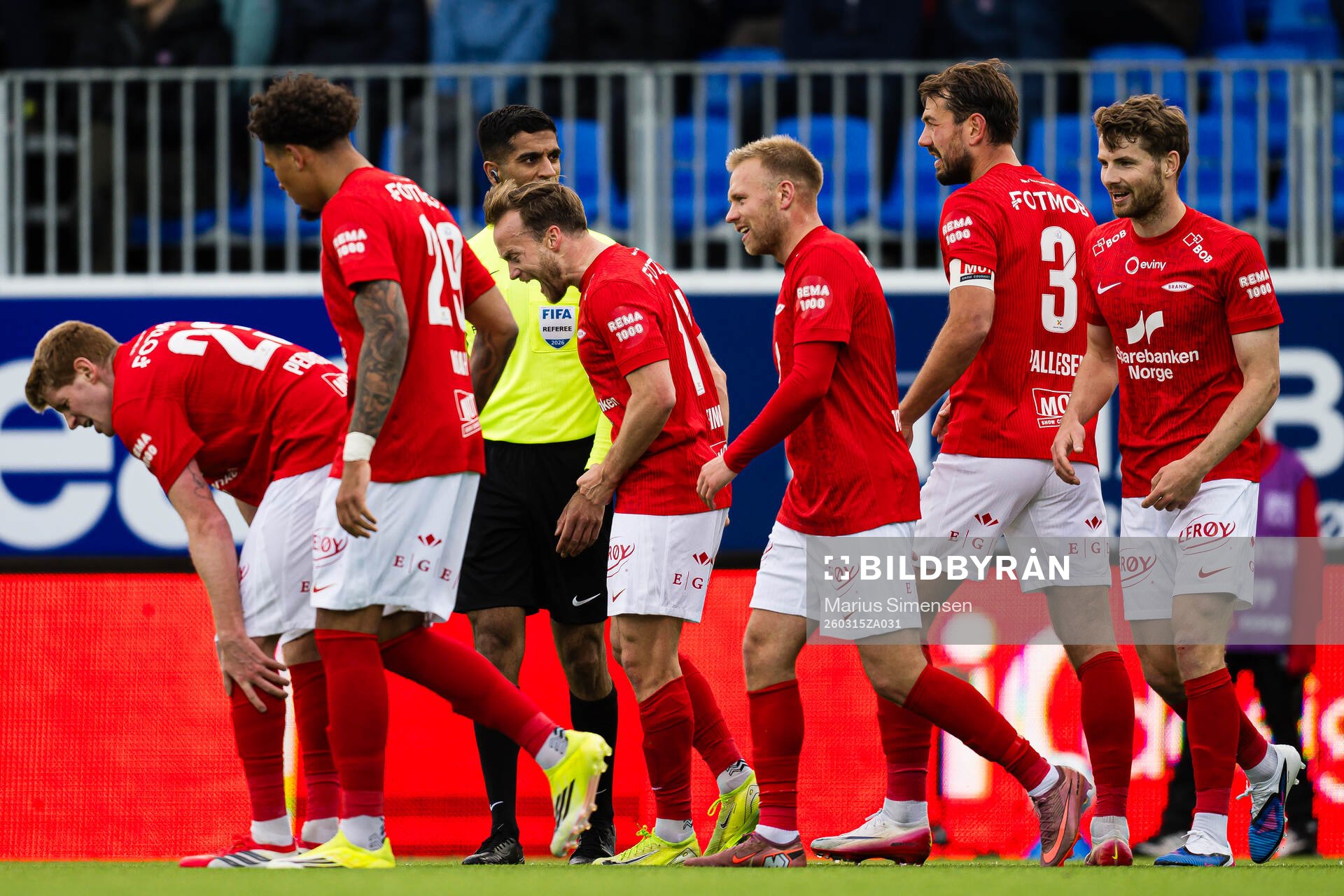 Bård Finne of Brann celebrates