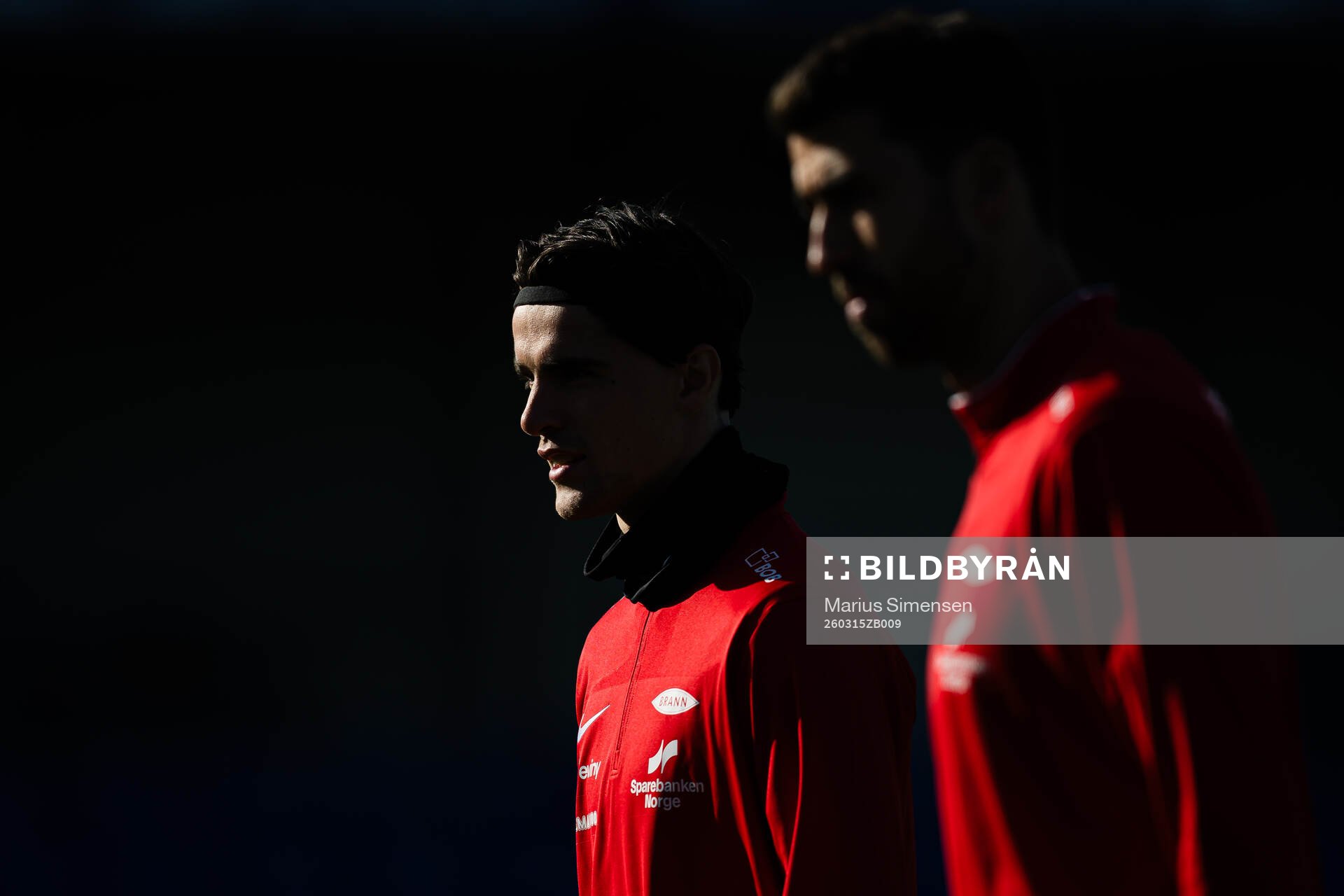 Ulrik Mathisen of Brann warms up