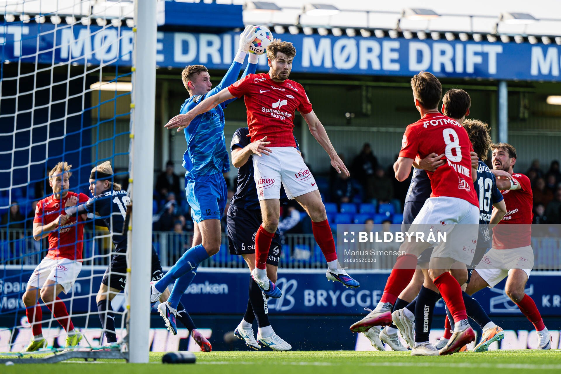 Goalkeeper Adrian Sæther of Kristiansund and Jacob