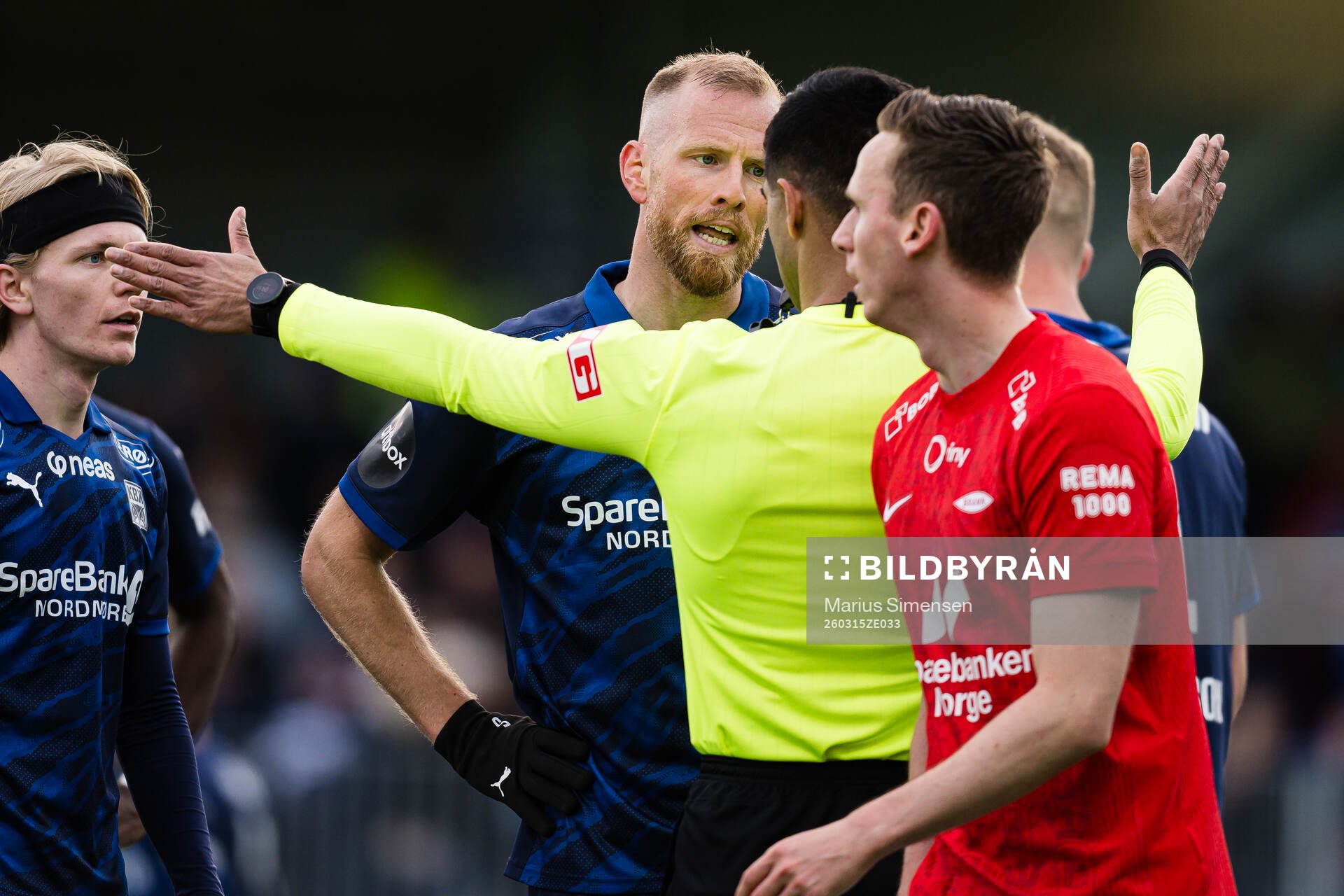 Dan Peter Stensøe Ulvestad of Kristiansund reacts