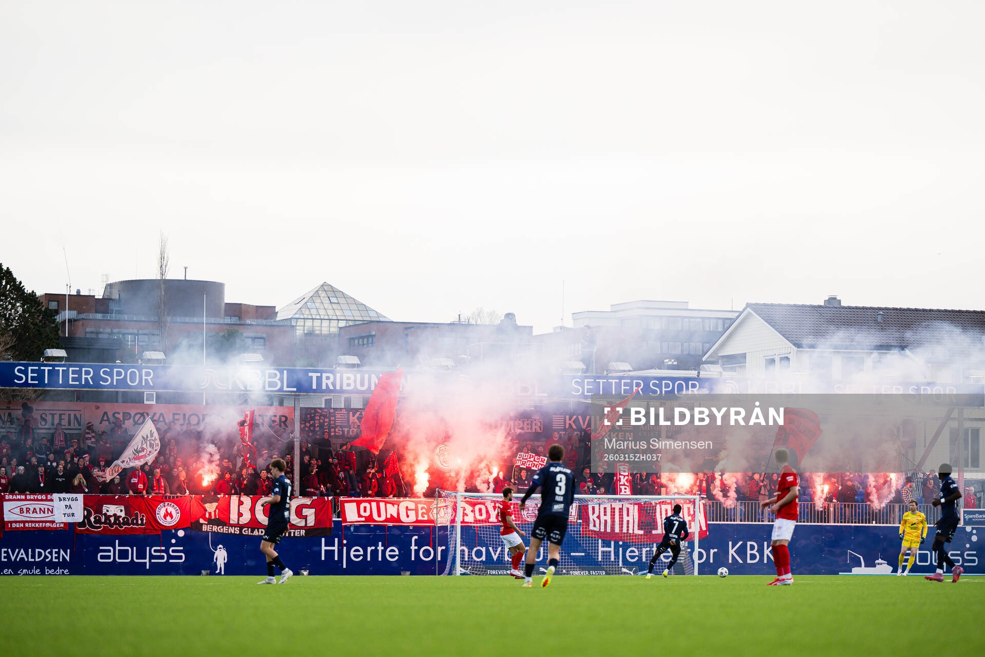 Spectators in the stands