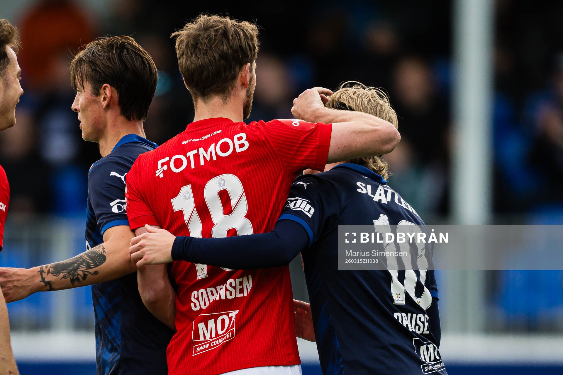 Jacob Sørensen of Brann and Heine Gikling Bruseth of