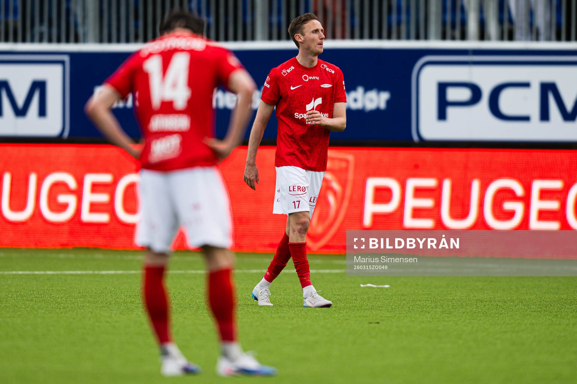 Joachim Soltvedt of Brann looks dejected