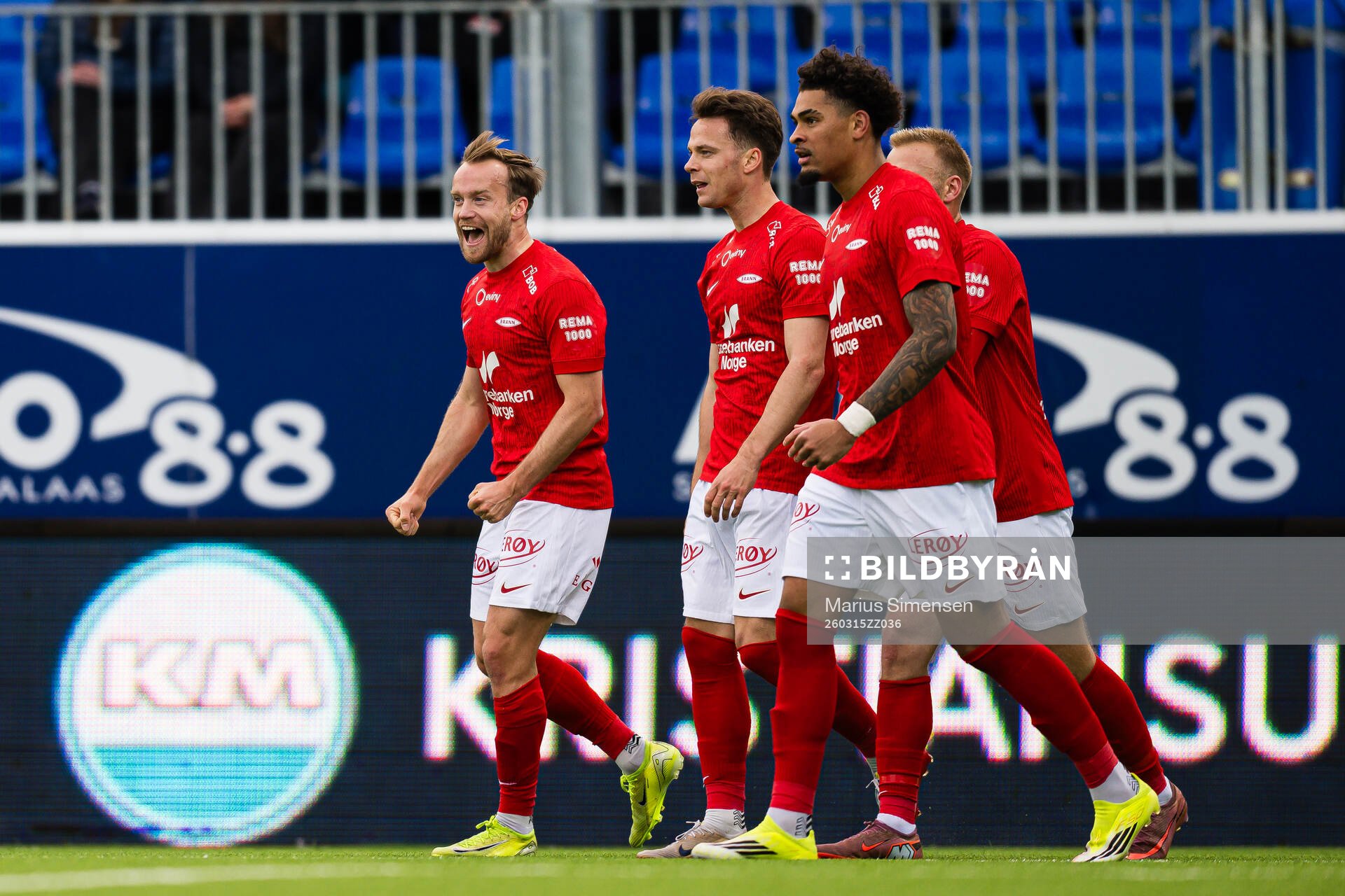 Bård Finne of Brann celebrates