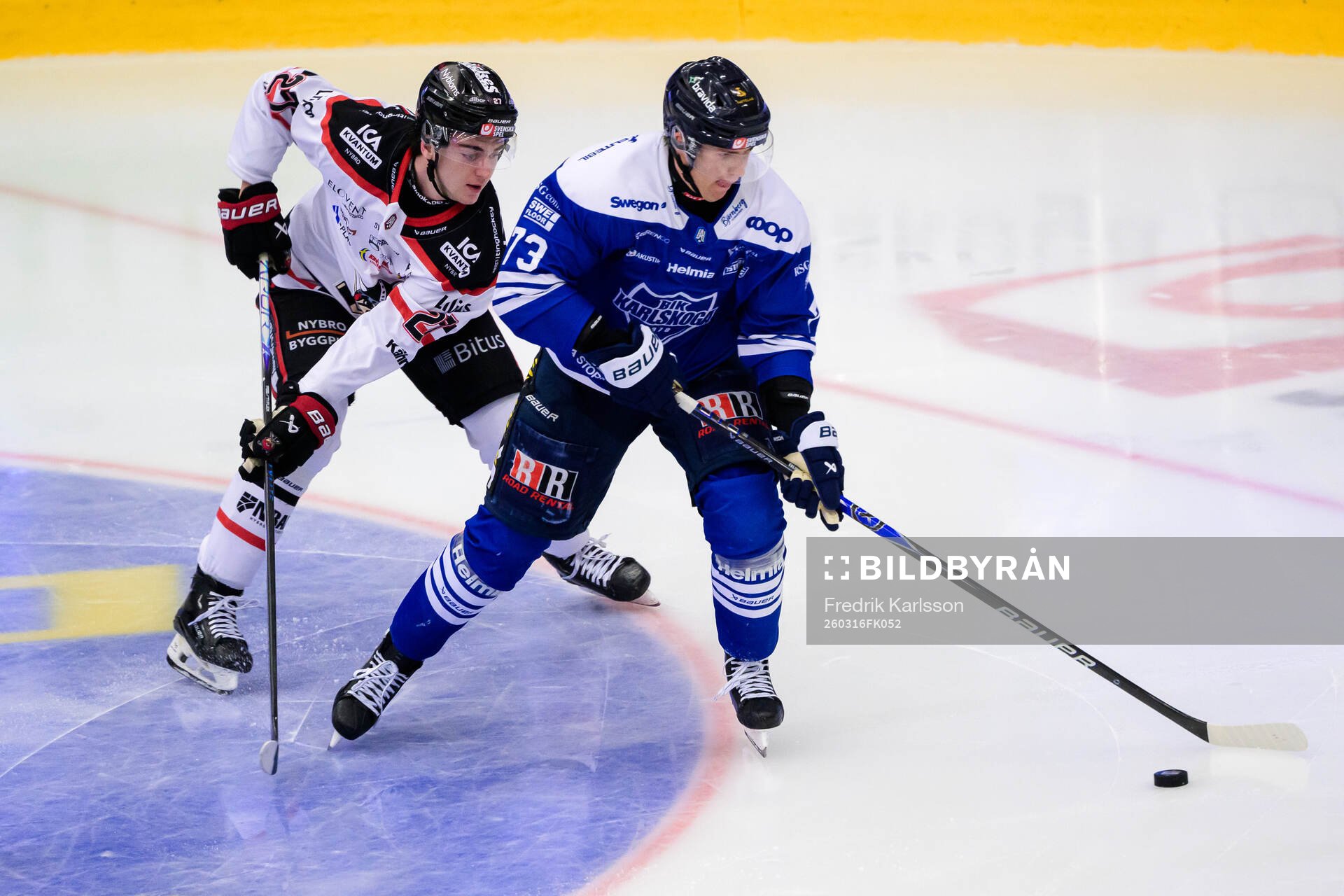 Nybro Vikings Joel Kant och Karlskogas Oliver Eklind