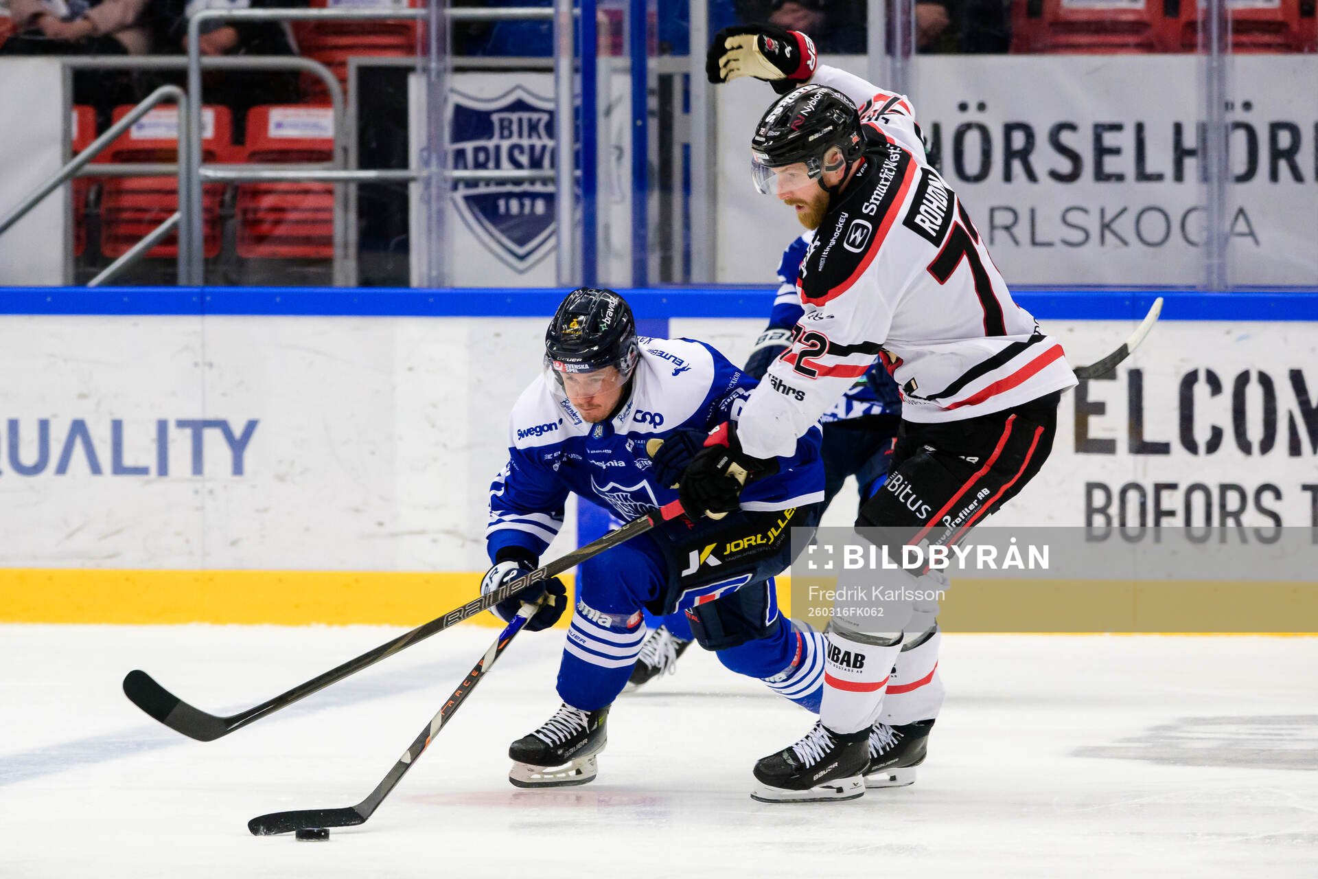 Karlskogas Adam Rockwood och Nybro Vikings Joachim Rohdin