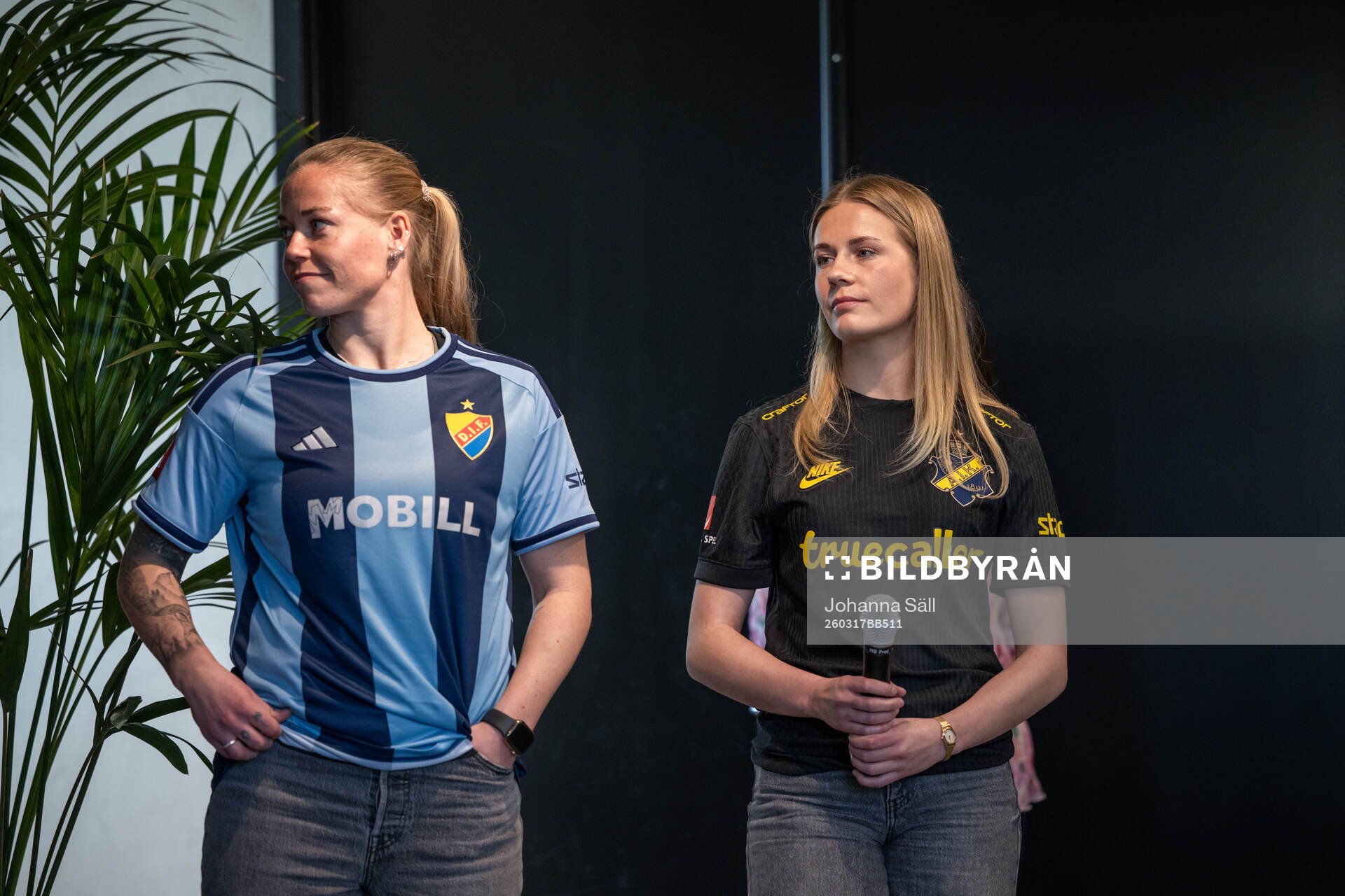 Sessy Åsland, Djurgården, och Olivia Lindstedt, AIK