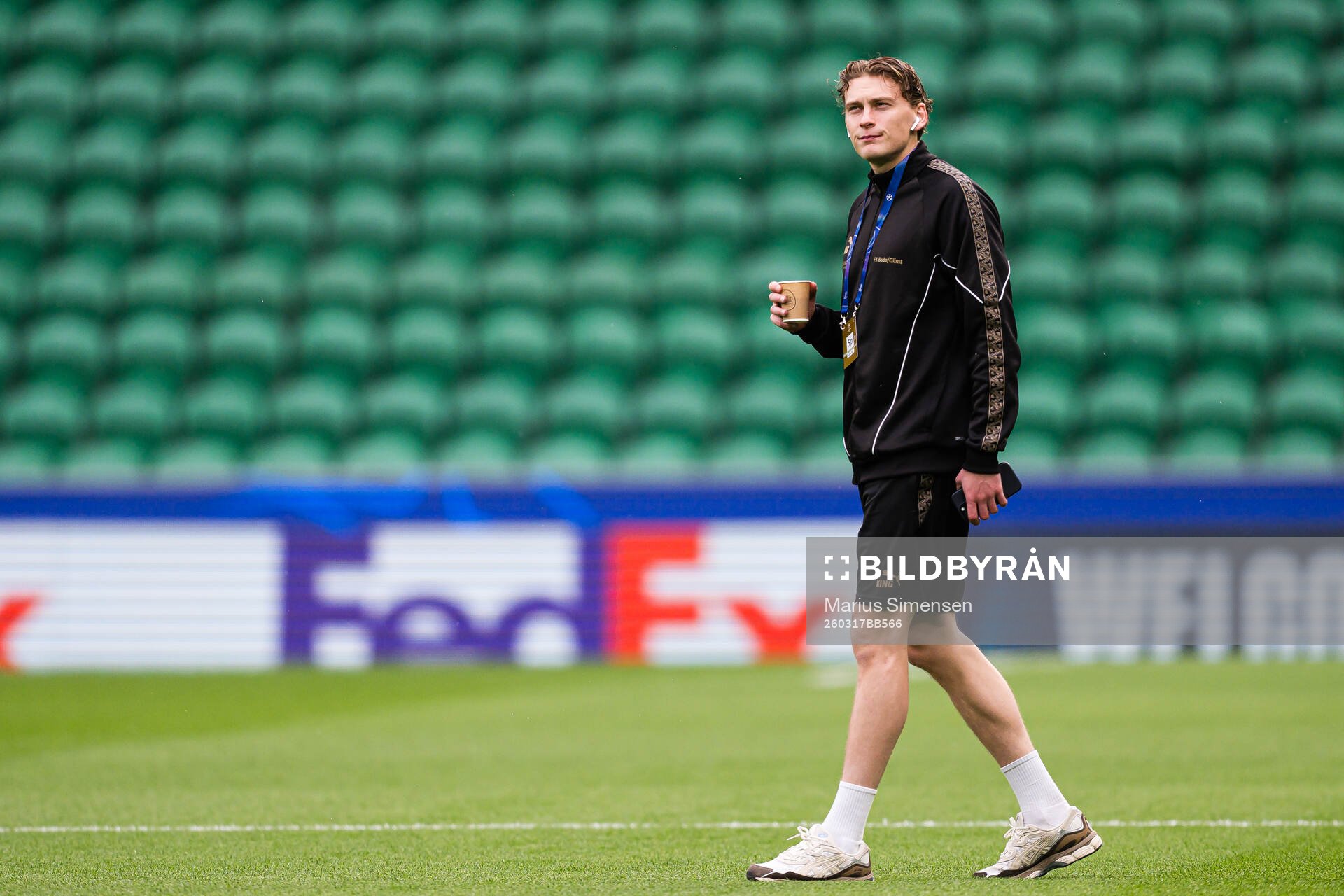 Isak Dybvik Määttä of Bodø/Glimt arrives