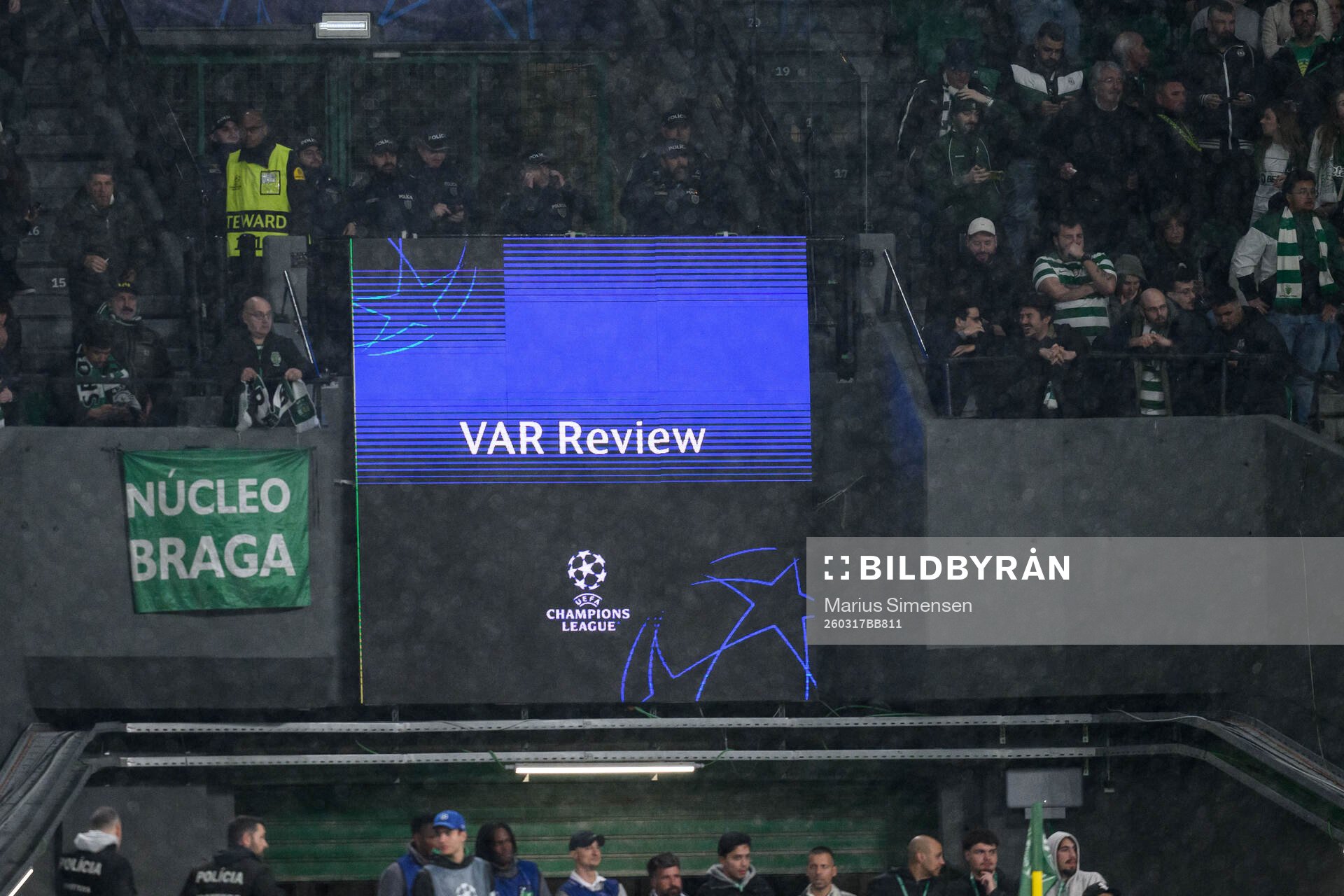 VAR during the UEFA Champions League football match between