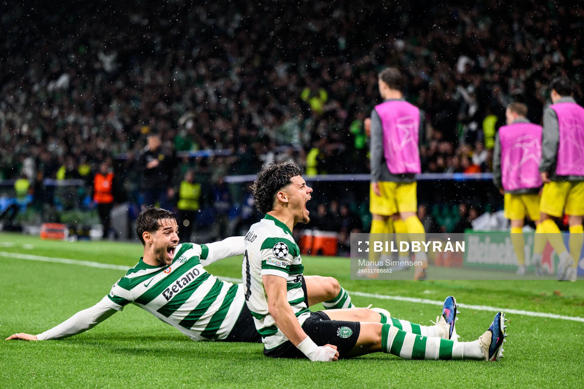 Maximiliano Araújo and Daniel Bragança of Sporting