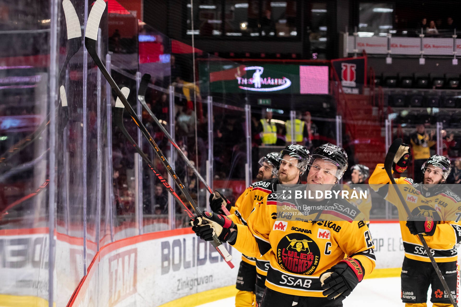 Luleås Erik Gustafsson jublar