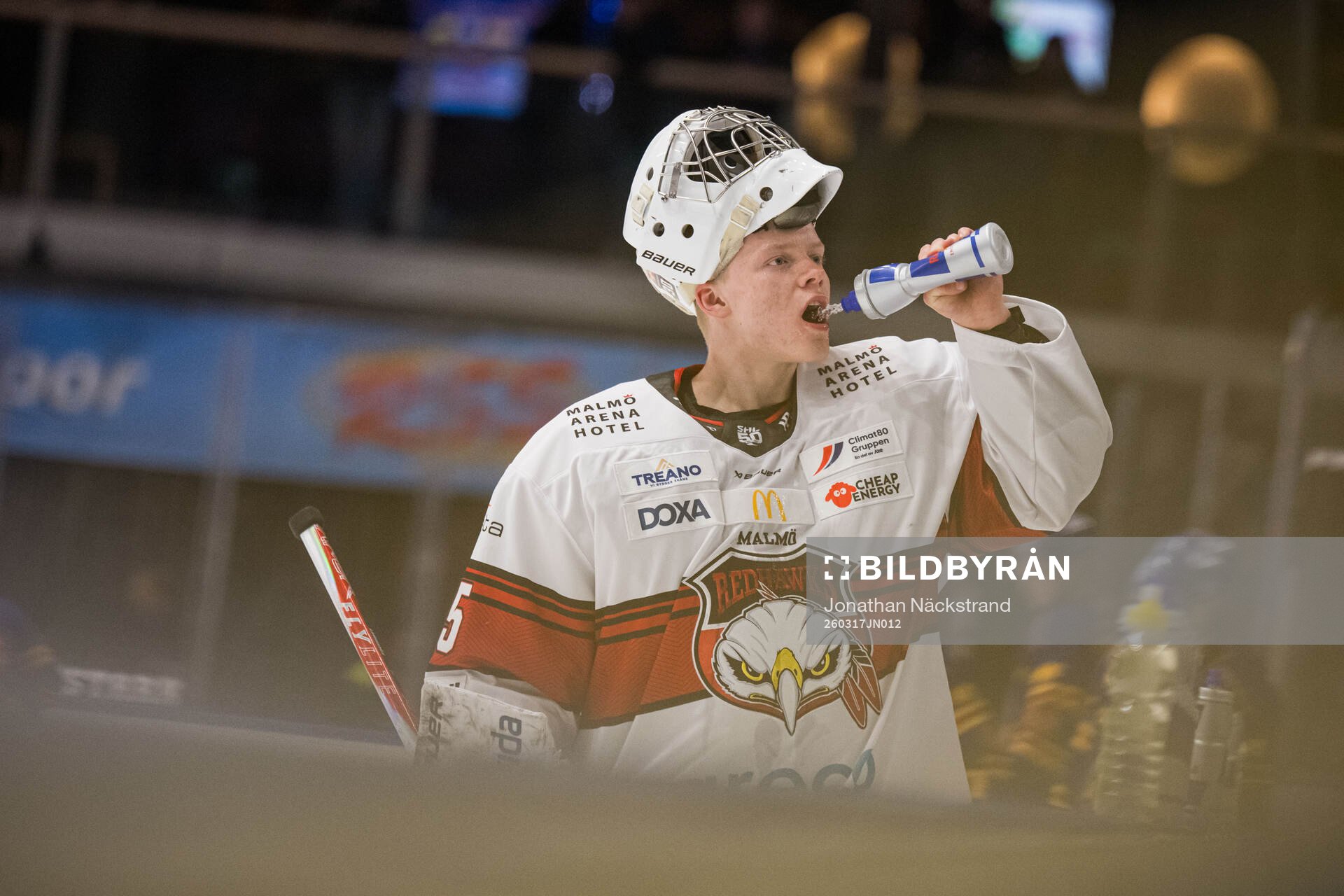 Malmö Redhawks målvakt Axel Göransson