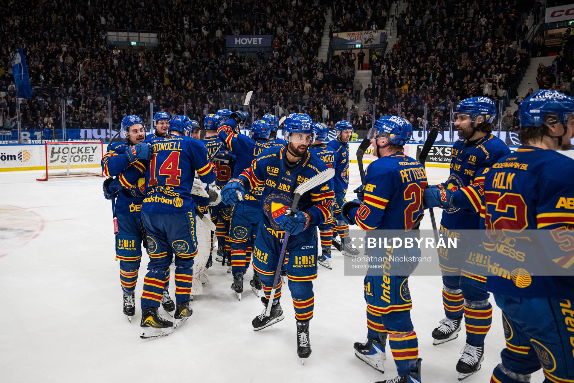 Djurgårdens spelare jublar