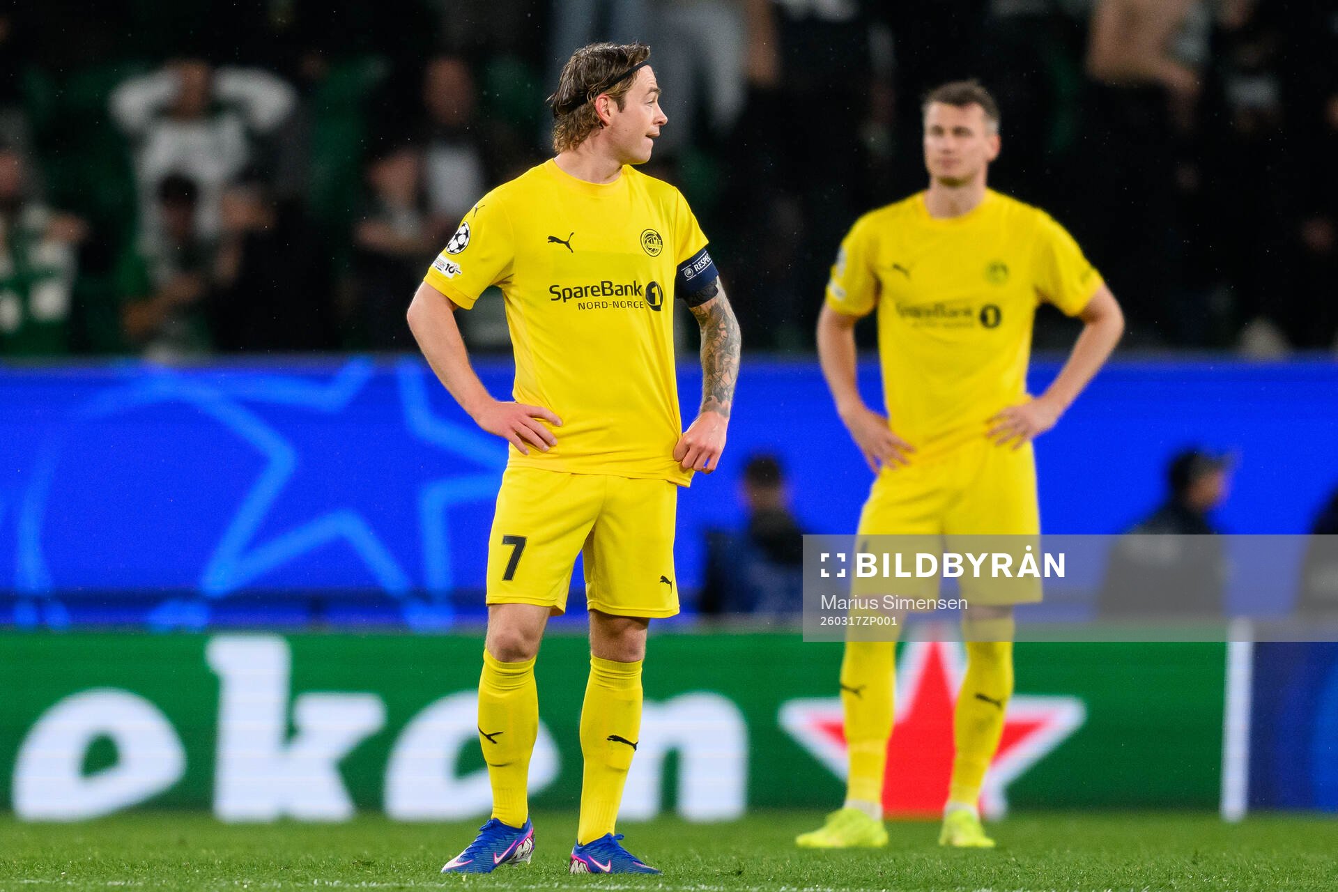 Patrick Berg of Bodø/Glimt looks dejected