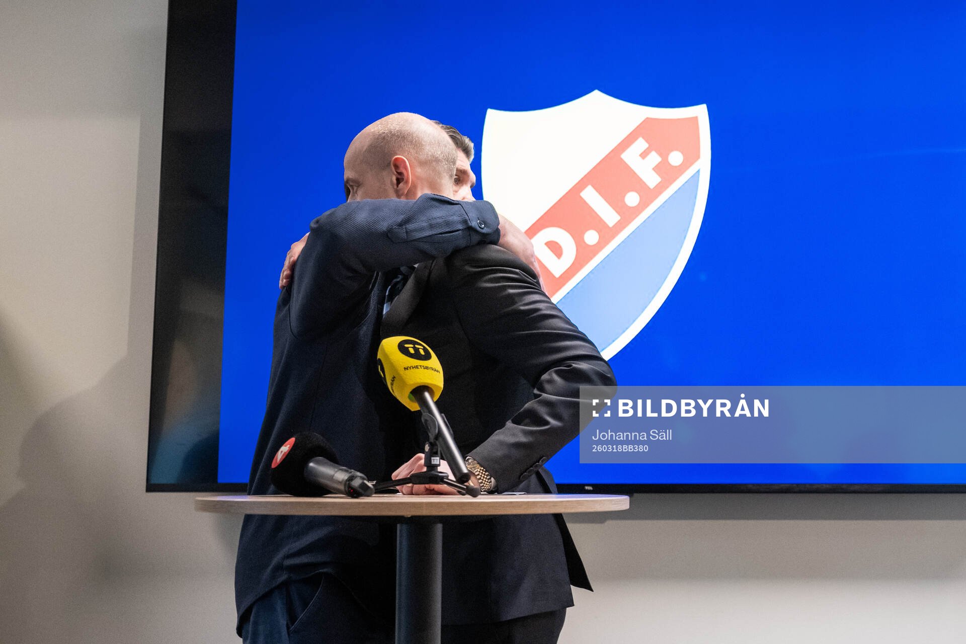 Bosse Andersson, sportchef Djurgården, och Erik Gozzi,
