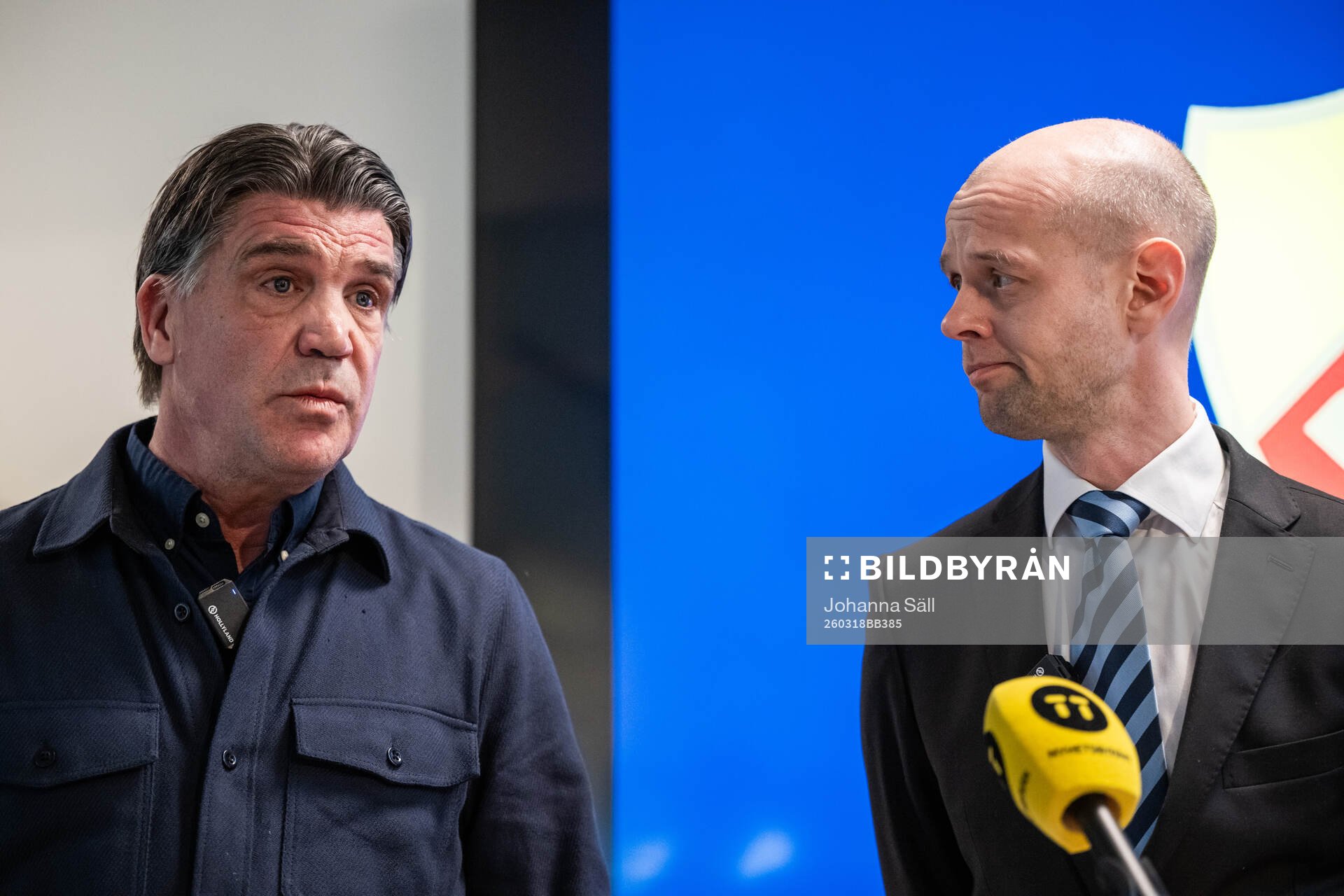 Bosse Andersson, sportchef Djurgården, och Erik Gozzi,