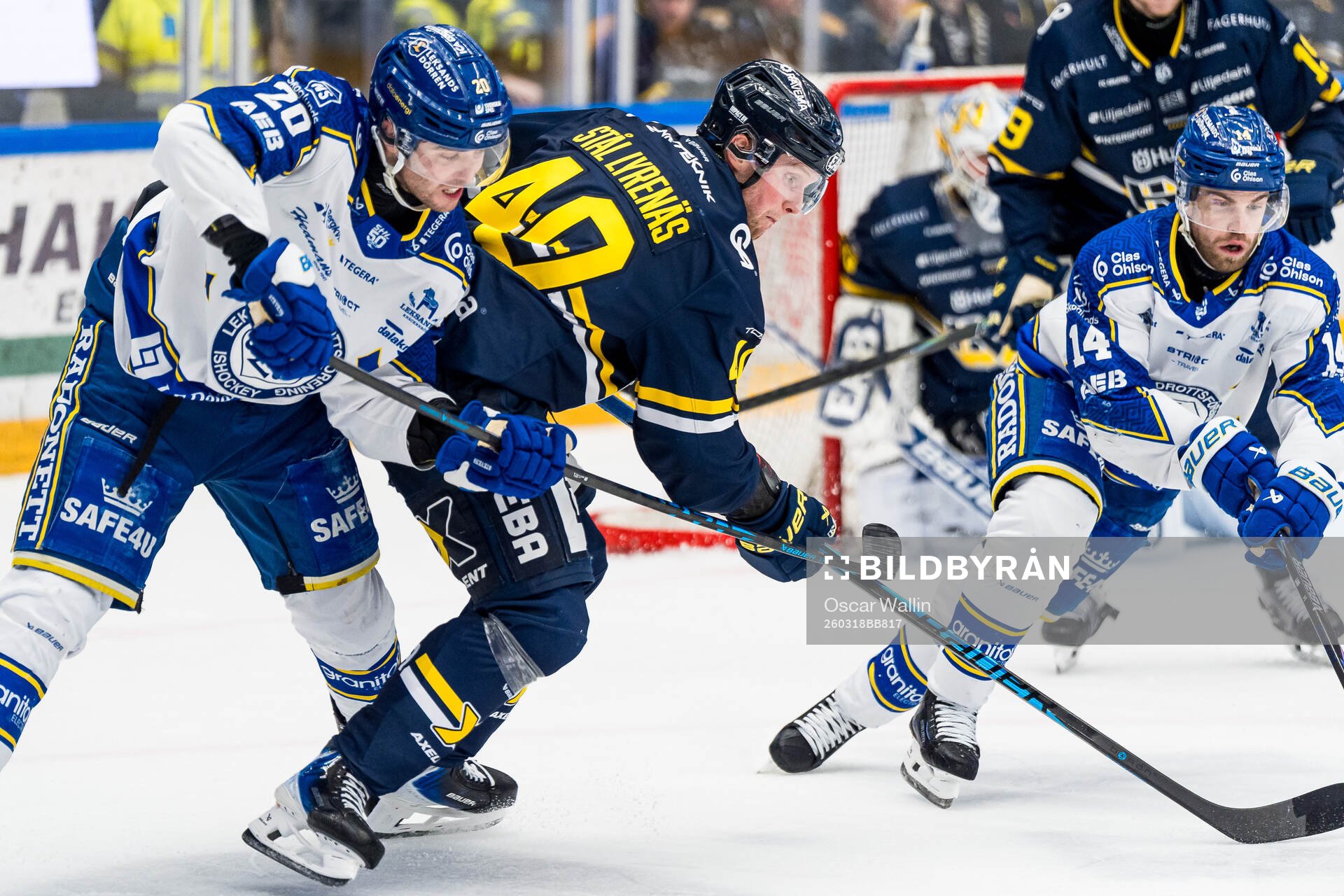 Leksands Nolan Stevens och HV71s Oskar Stål-Lyrenäs