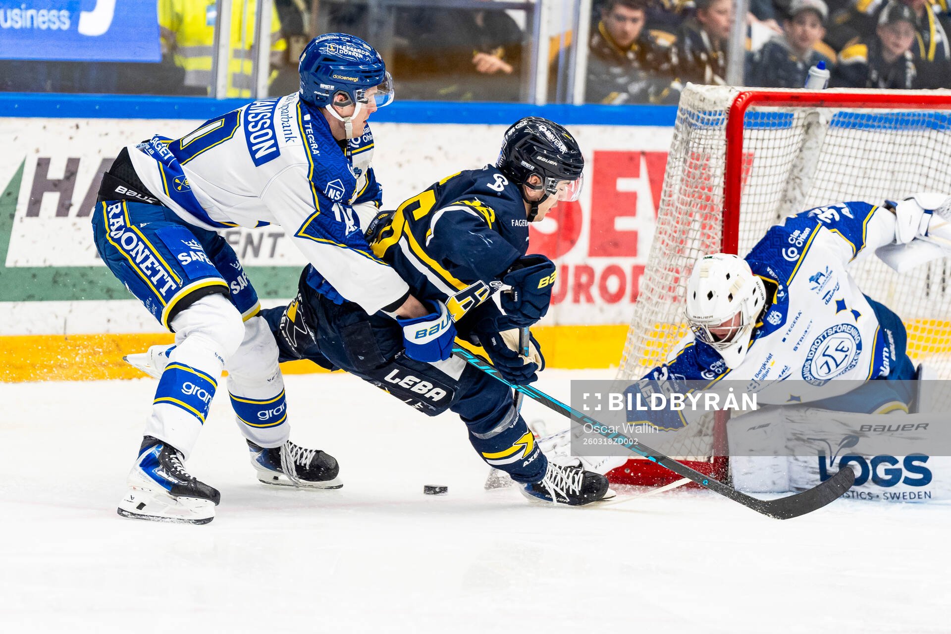Leksands Anton Johansson och HV71s Linus Lindström