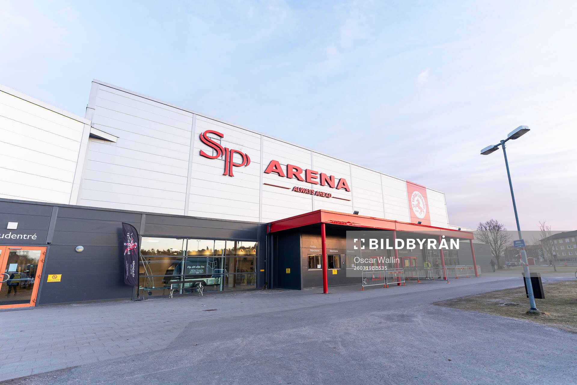Exteriör vy av SP arena