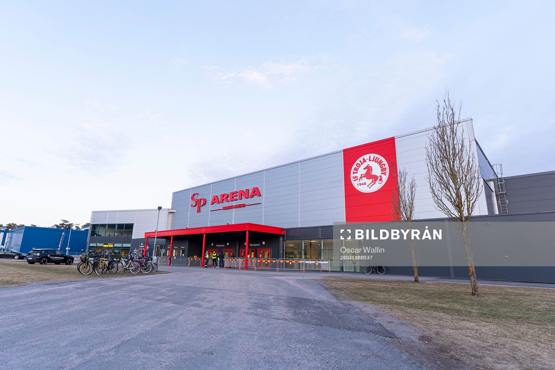 Exteriör vy av SP arena