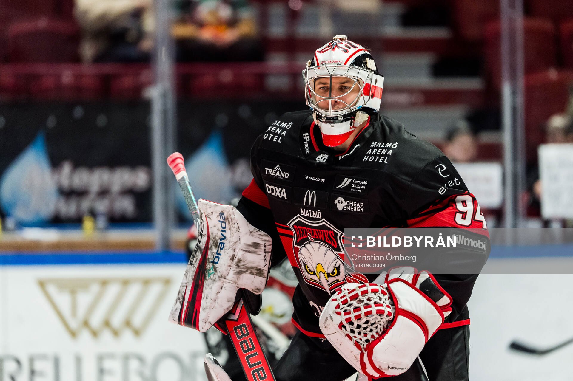Malmö Redhawks målvakt Marek Langhamer
