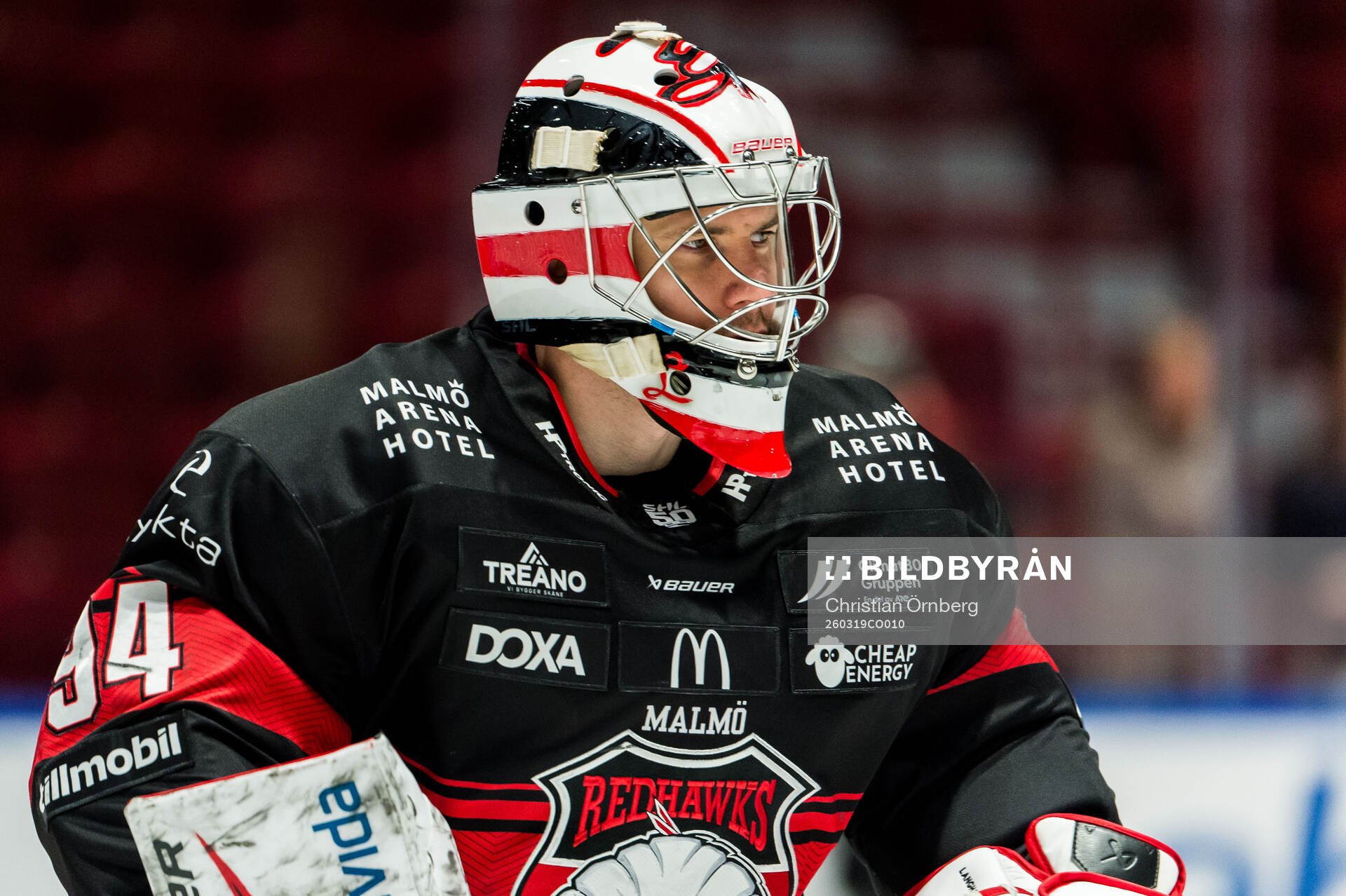 Malmö Redhawks målvakt Marek Langhamer