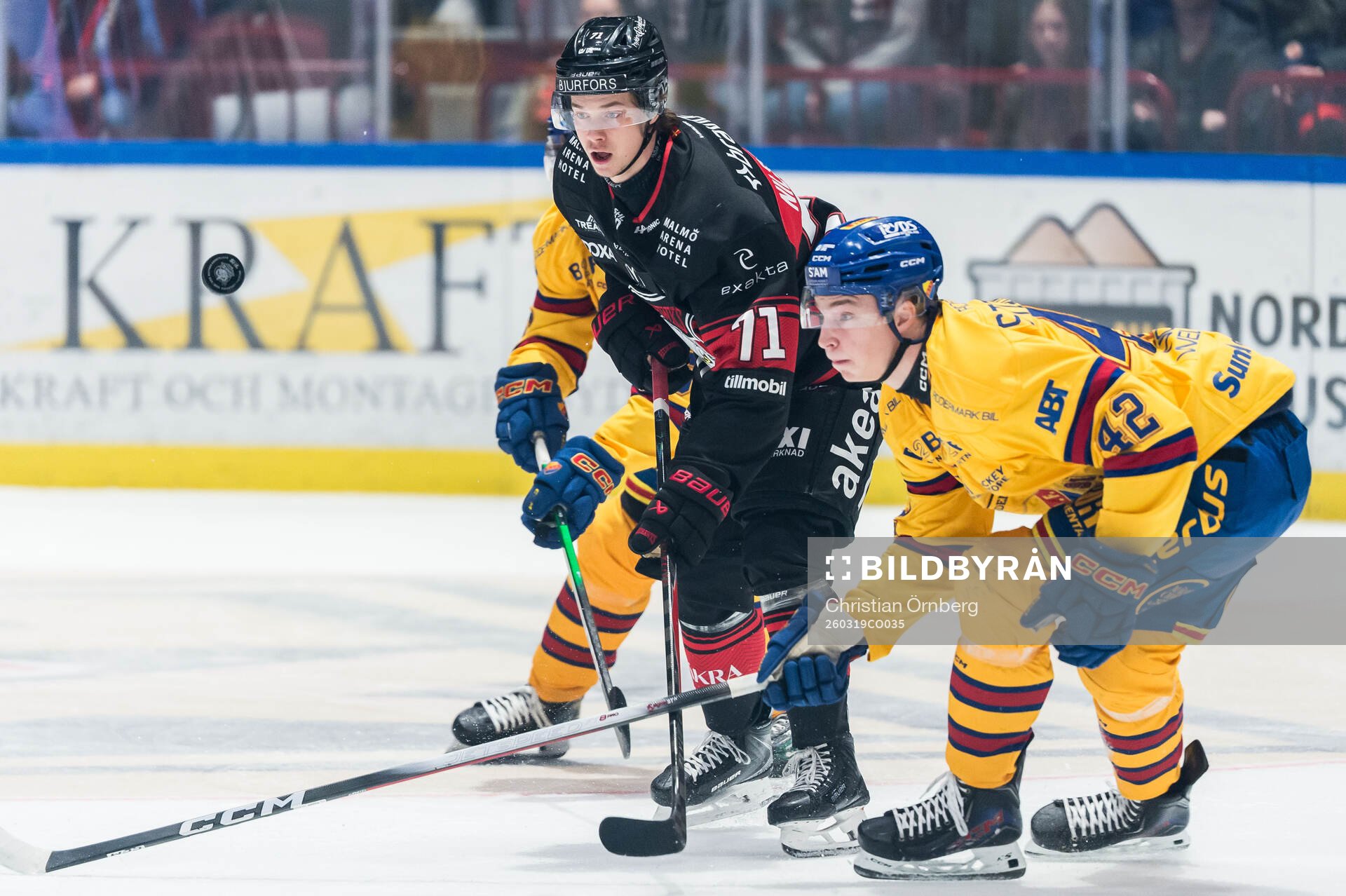 Malmö Redhawks Isac Nilsson och Djurgårdens Theo