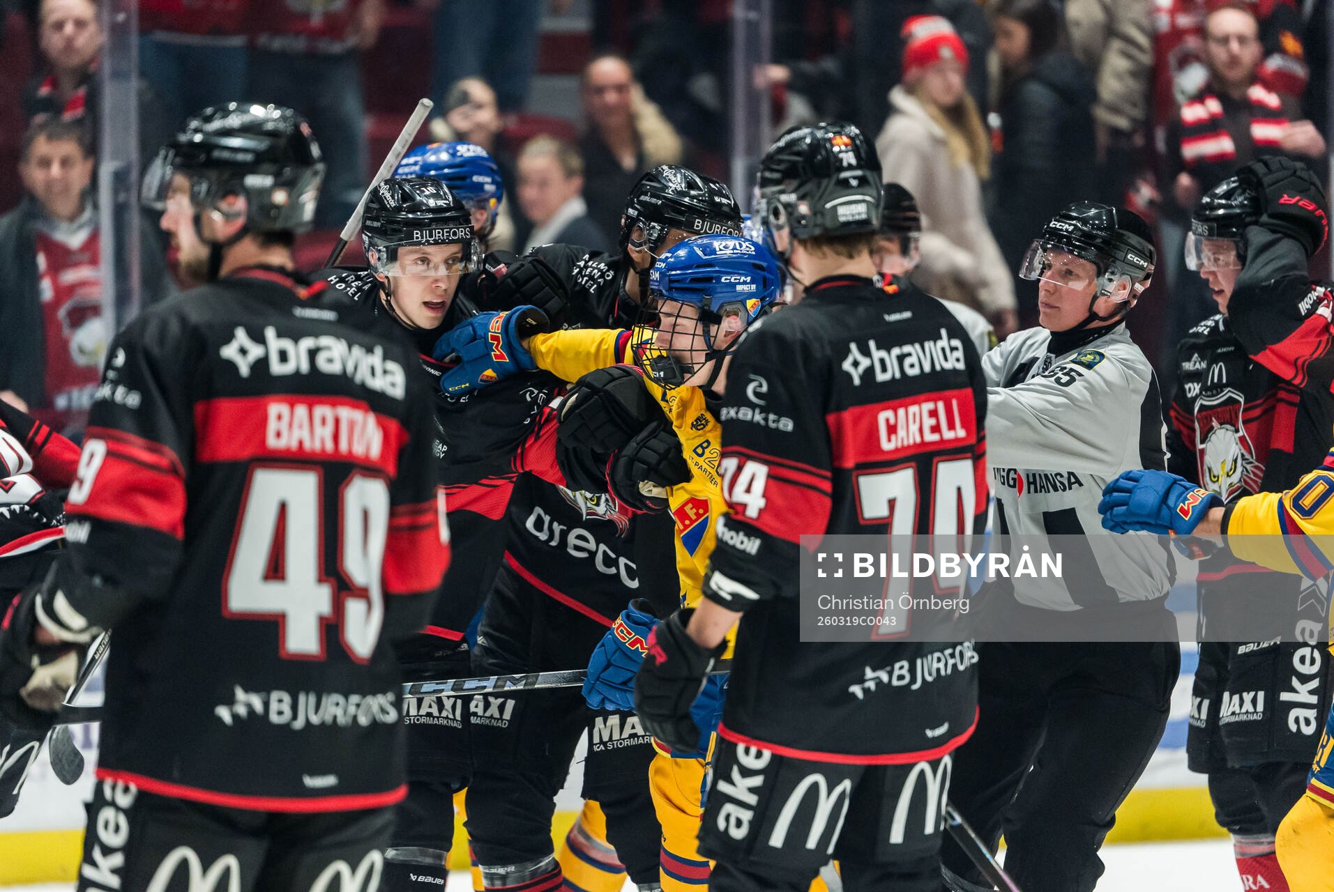 Malmö Redhawks William Von Barnekow och Djurgårdens Viggo