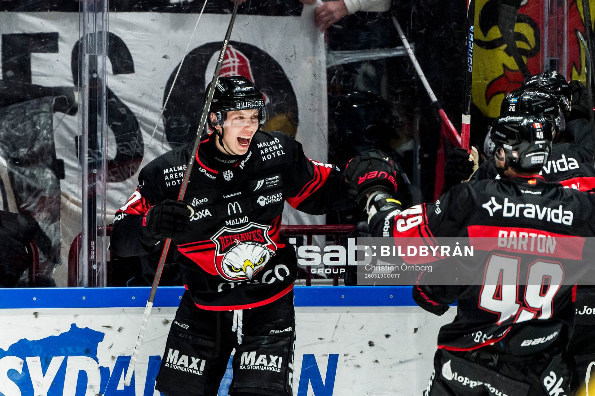 Malmö Redhawks William Von Barnekow jublar