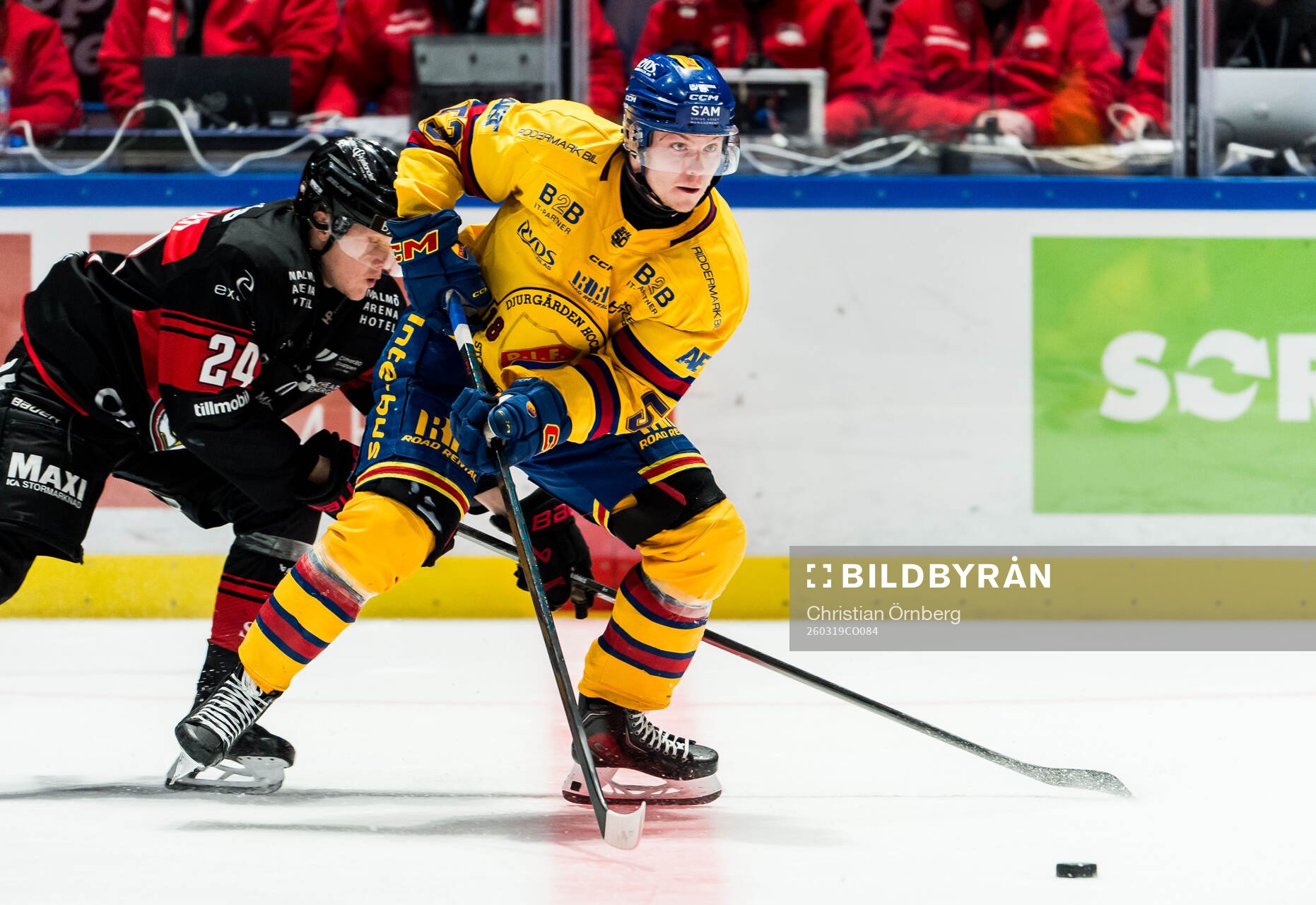 Malmö Redhawks Filip Björkman och Djurgårdens David