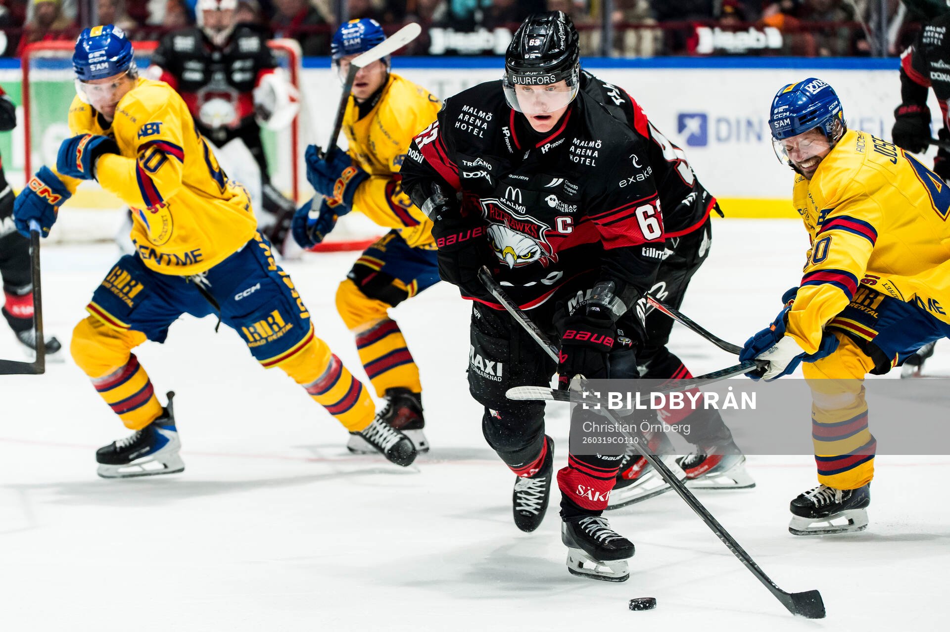 Malmö Redhawks Fredrik Händemark mot Djurgårdens Jacob