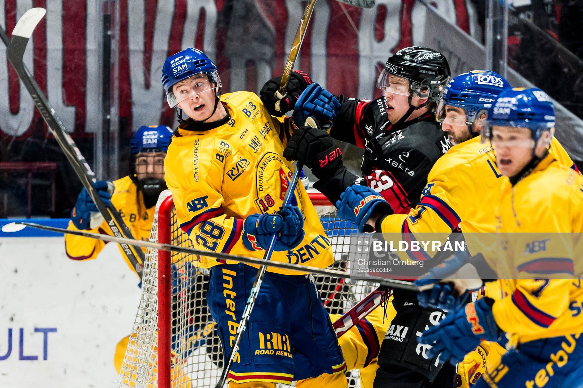 Djurgårdens Gustav Lindström och Malmö Redhawks Petter