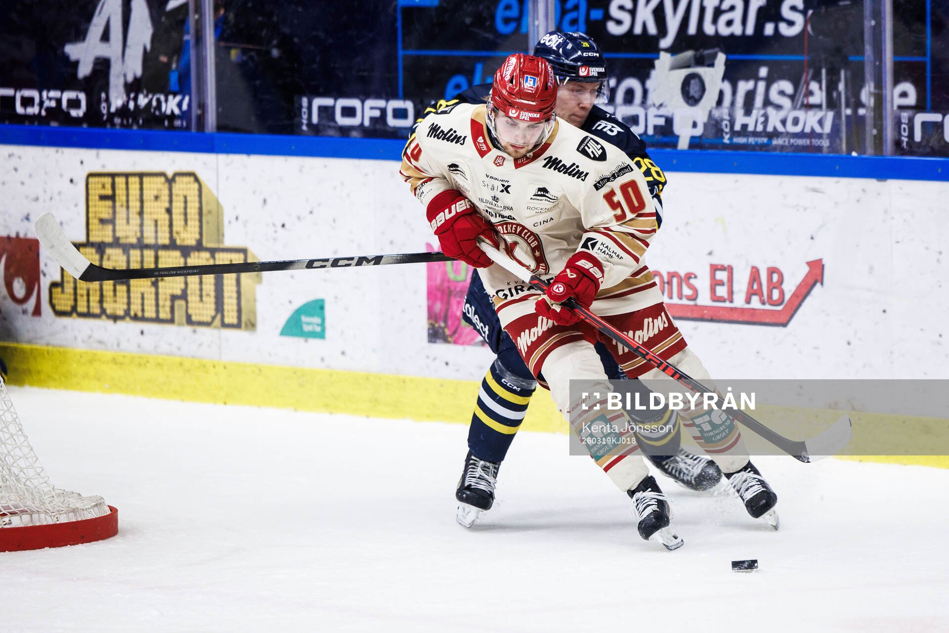 Kalmars Elliot Ekmark och Södertäljes Adam Hesselvall