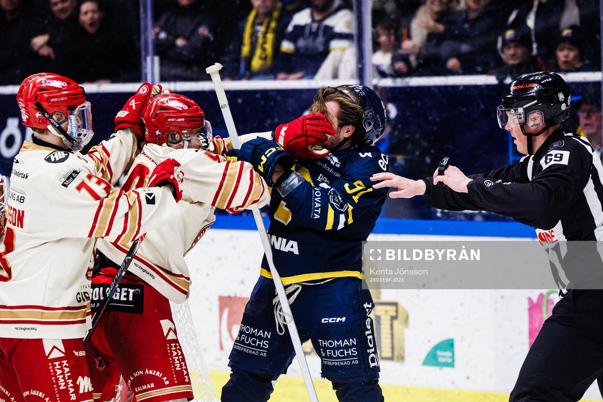 Kalmars Valdemar Johansson och Elliot Ekmark i bråk med