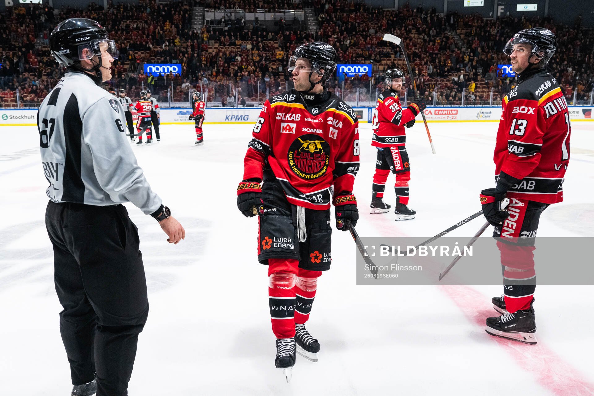Luleås Mathias Bromé reagerar