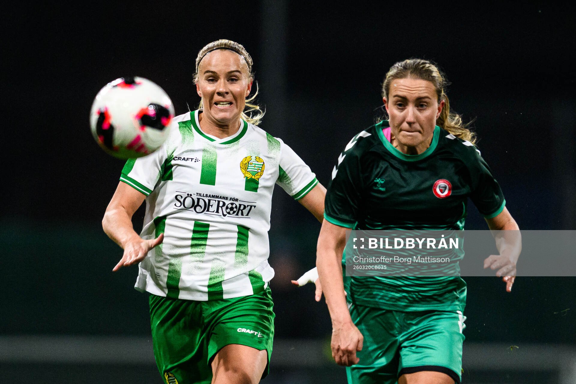 Hammarbys Stina Lennartsson och Kristianstads Viktoria