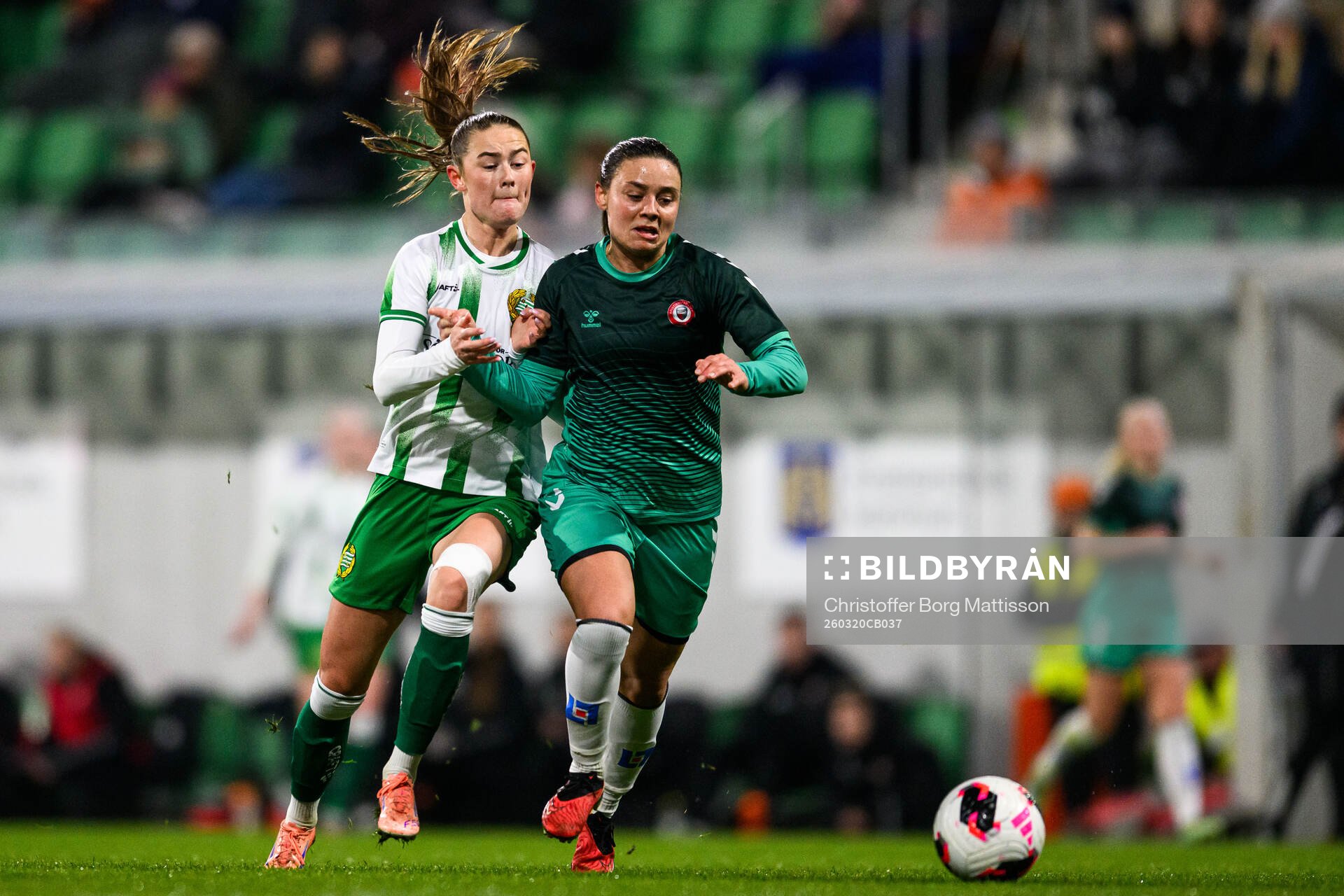 Hammarbys Vilde Hasund och Kristianstads Alice Nilsson