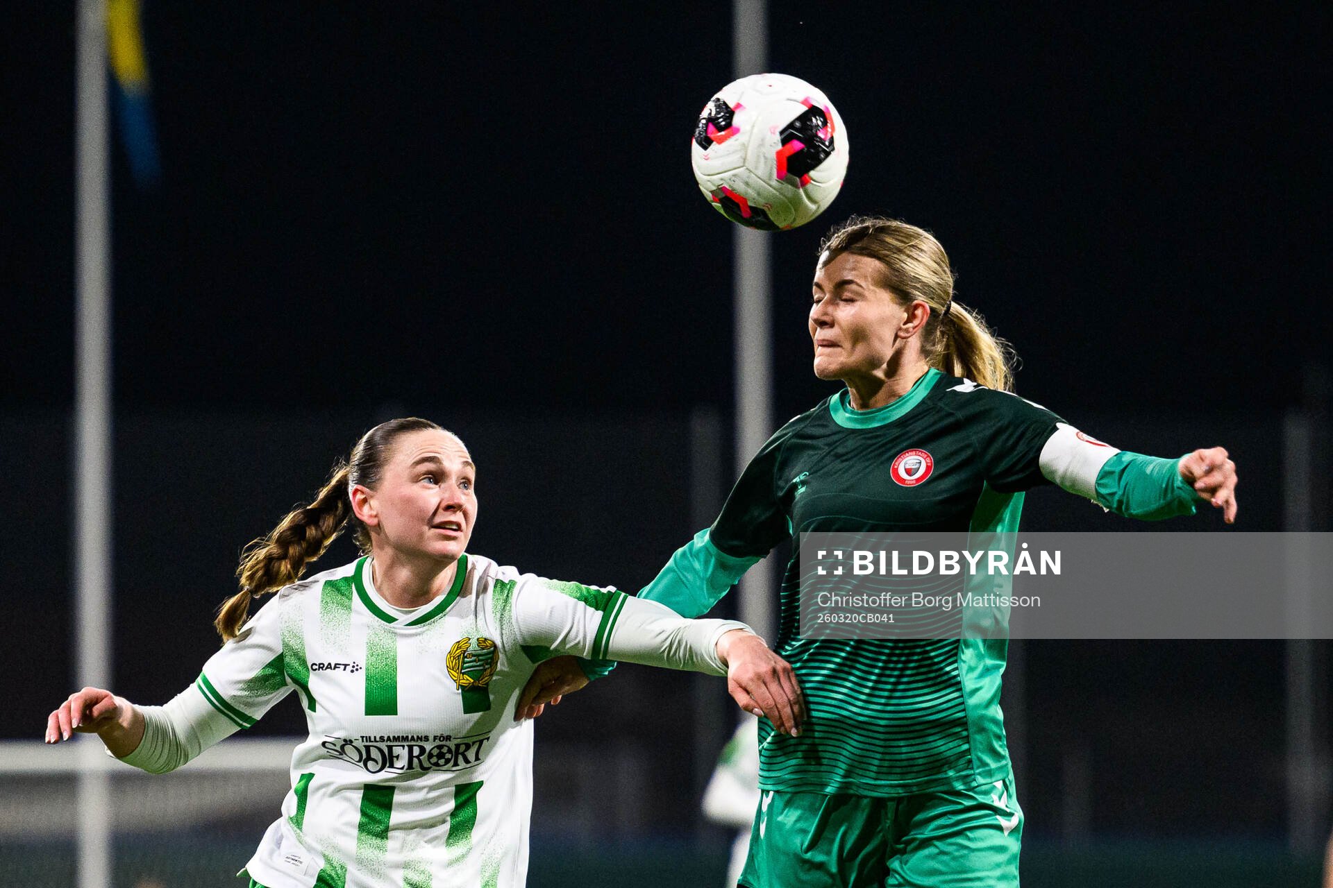 Hammarbys Vilde Hasund och Kristianstads Tilda Persson