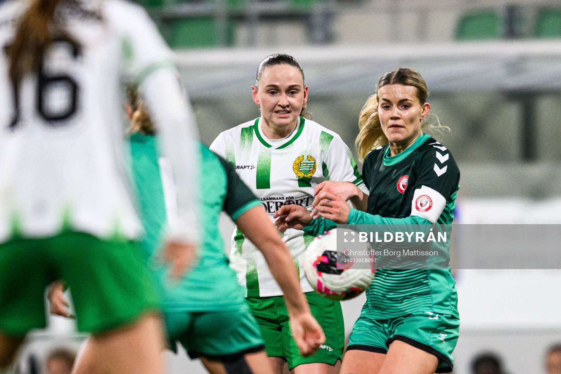 Hammarbys Vilde Hasund och Kristianstads Tilda Persson