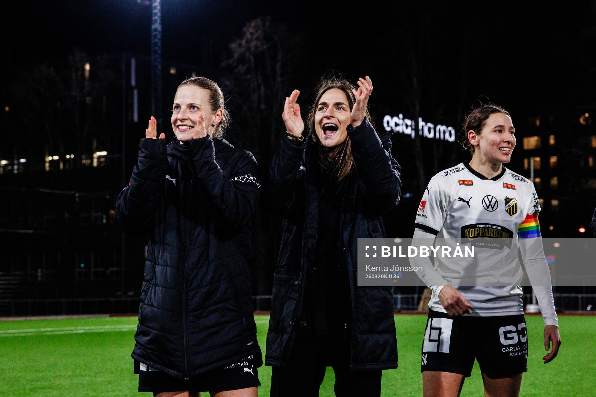 Häckens Anna Anvegård, tränare Elena Sadiku och Tabby